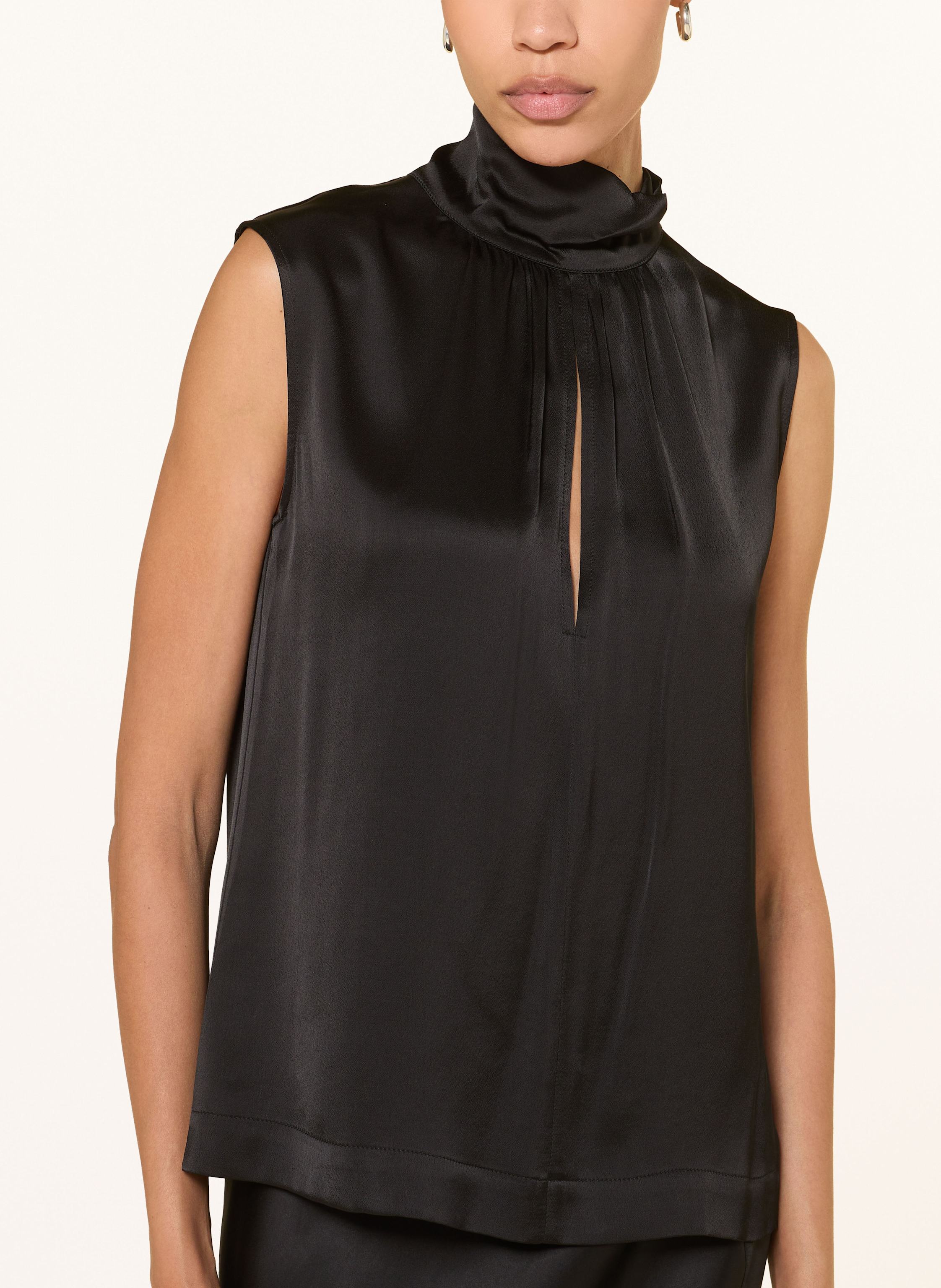 Thumbnail - Ottod'ame Blusentop Aus Satin schwarz