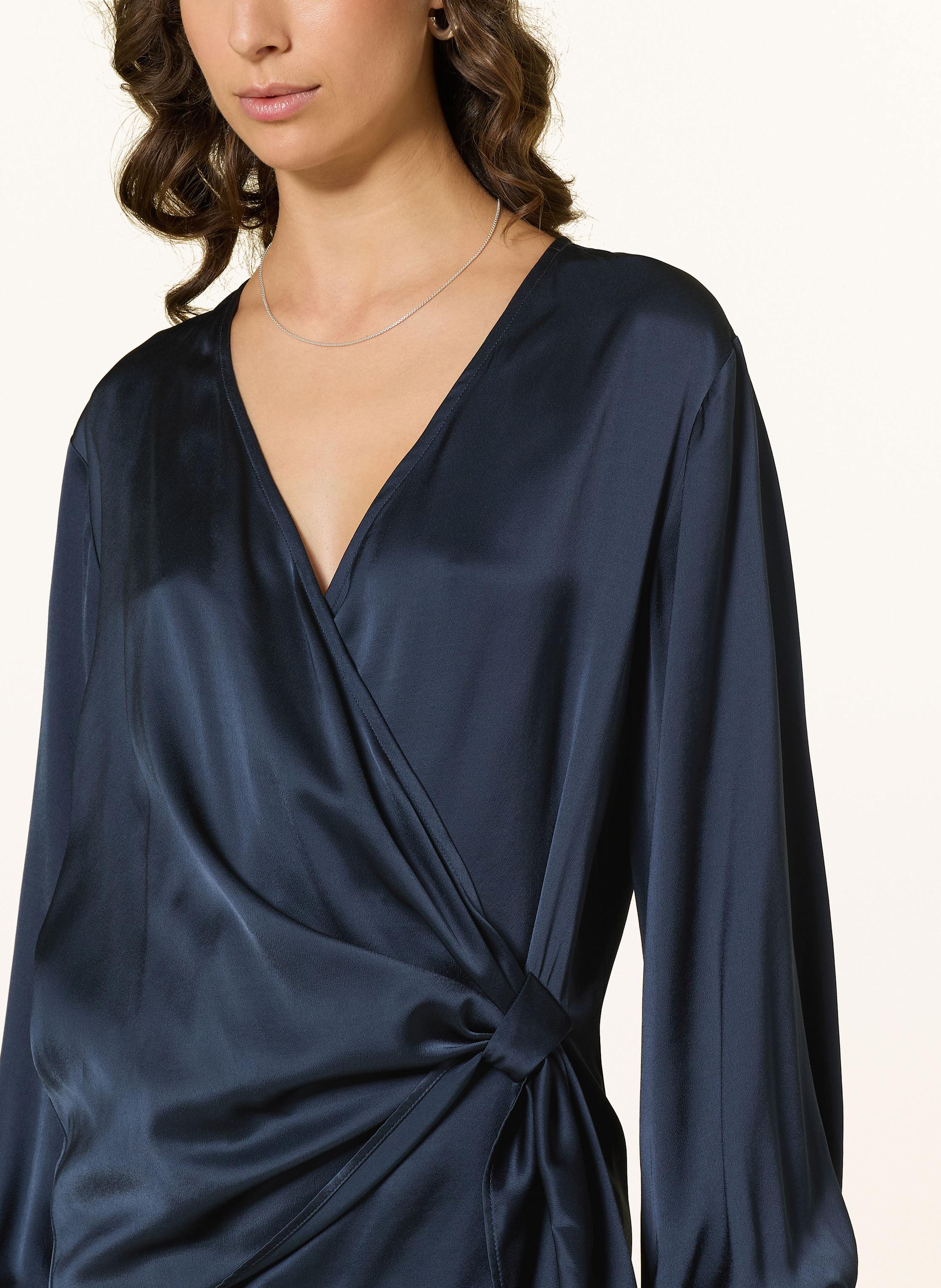 Thumbnail - Ottod'ame Wickelbluse Aus Satin blau