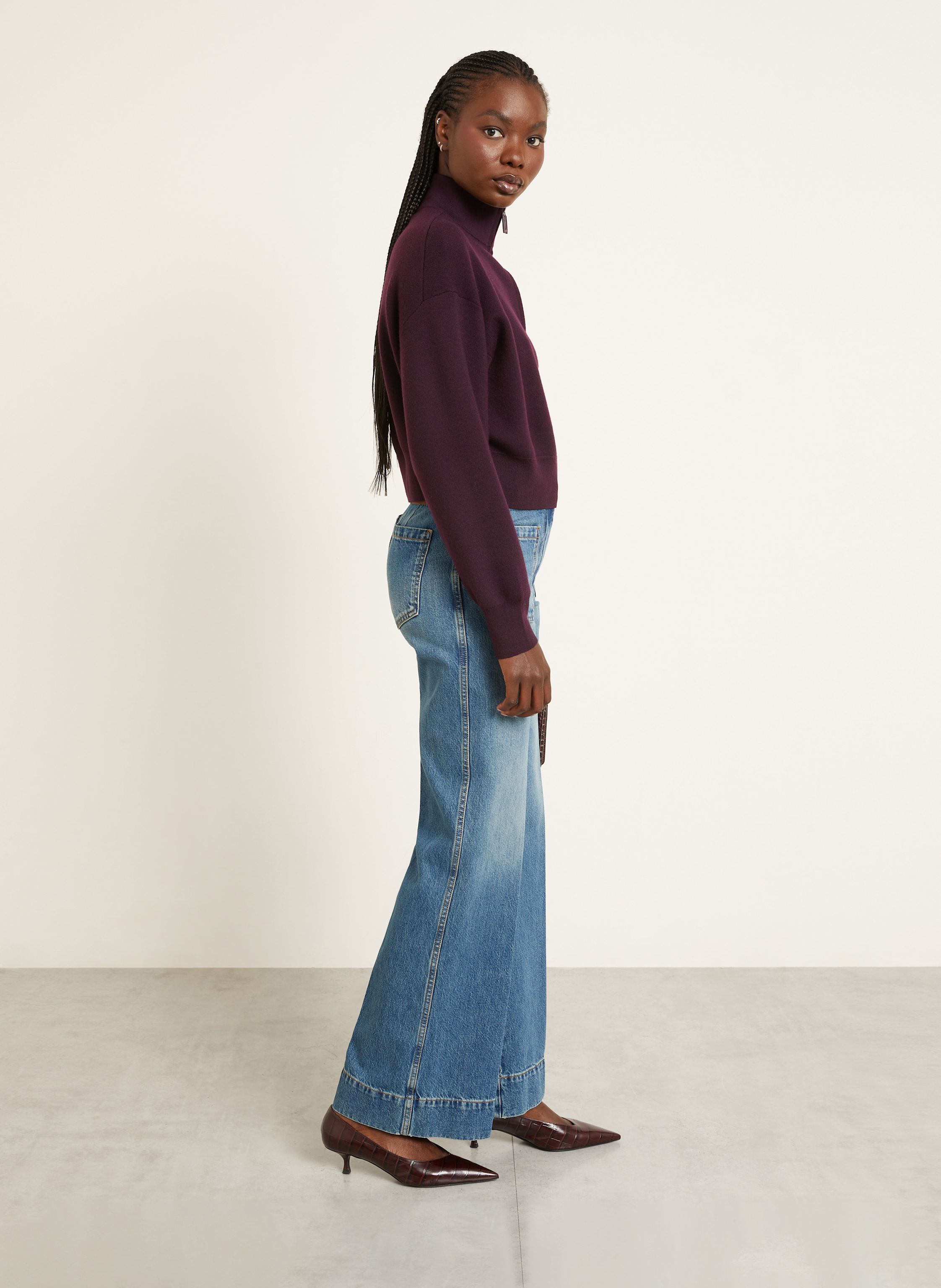 Thumbnail - Victoria Beckham Straight Jeans Alina blau