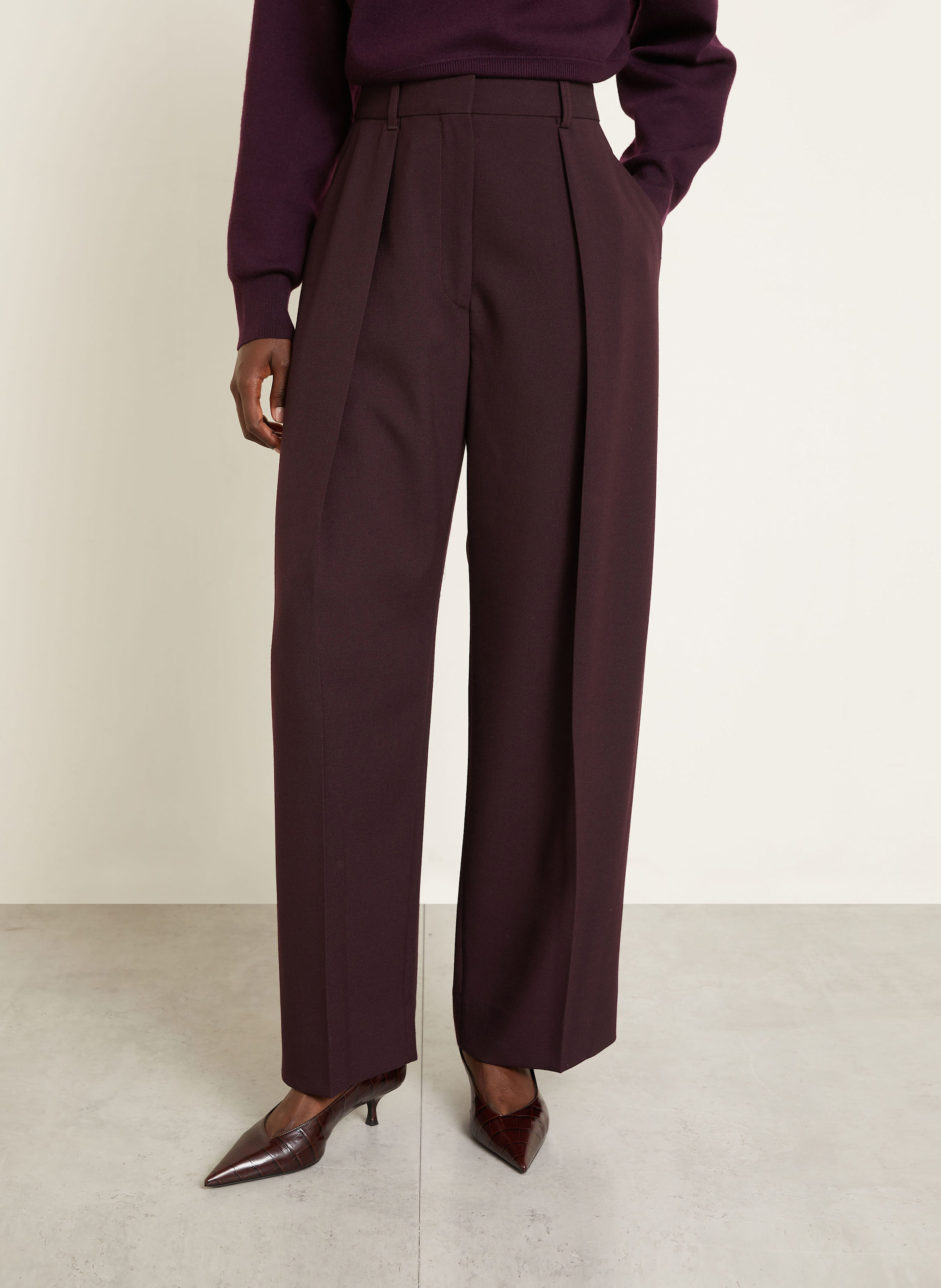 Thumbnail - Victoria Beckham Marlenehose braun