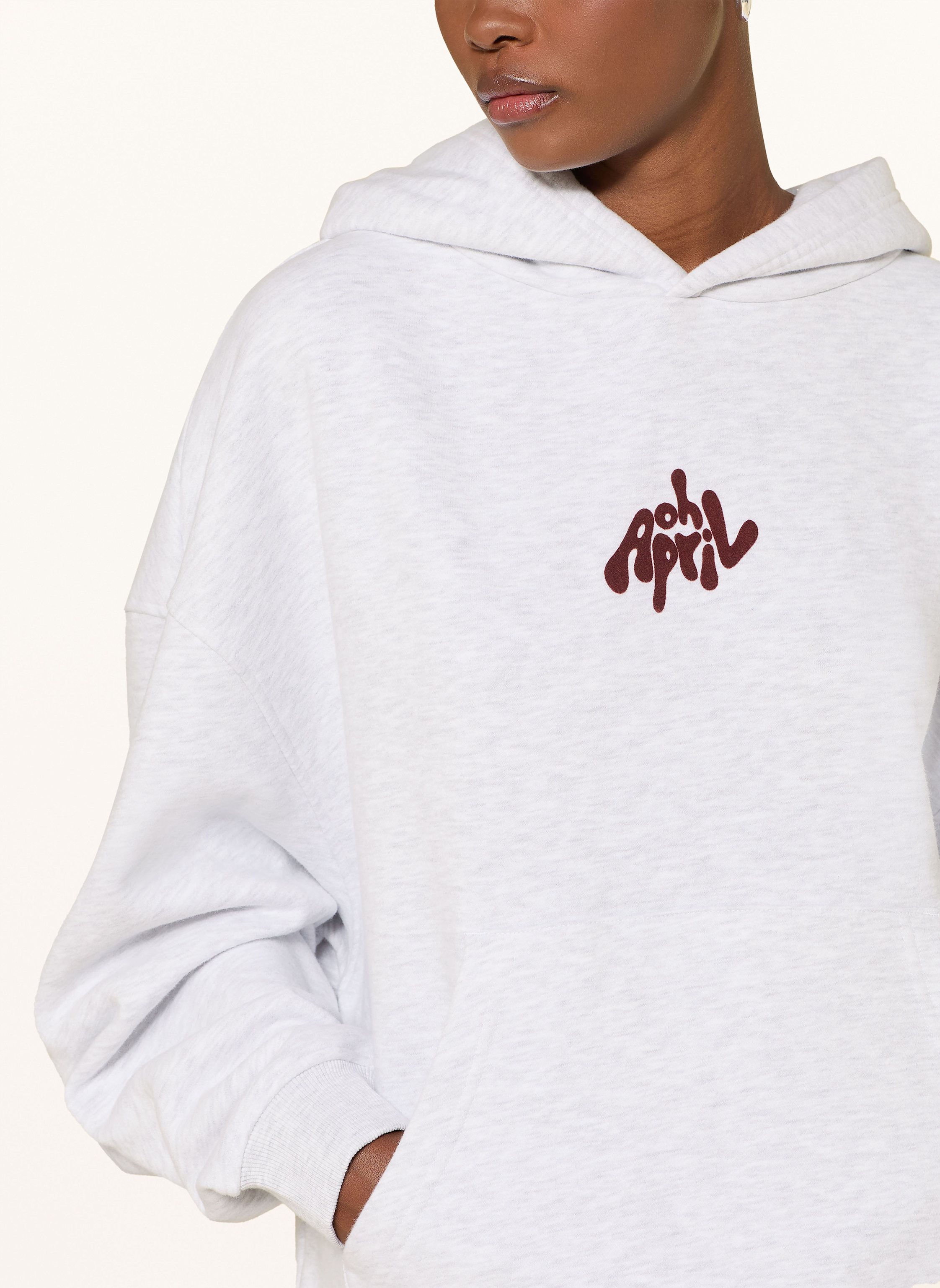 Thumbnail - Oh April Hoodie Boyfriend grau