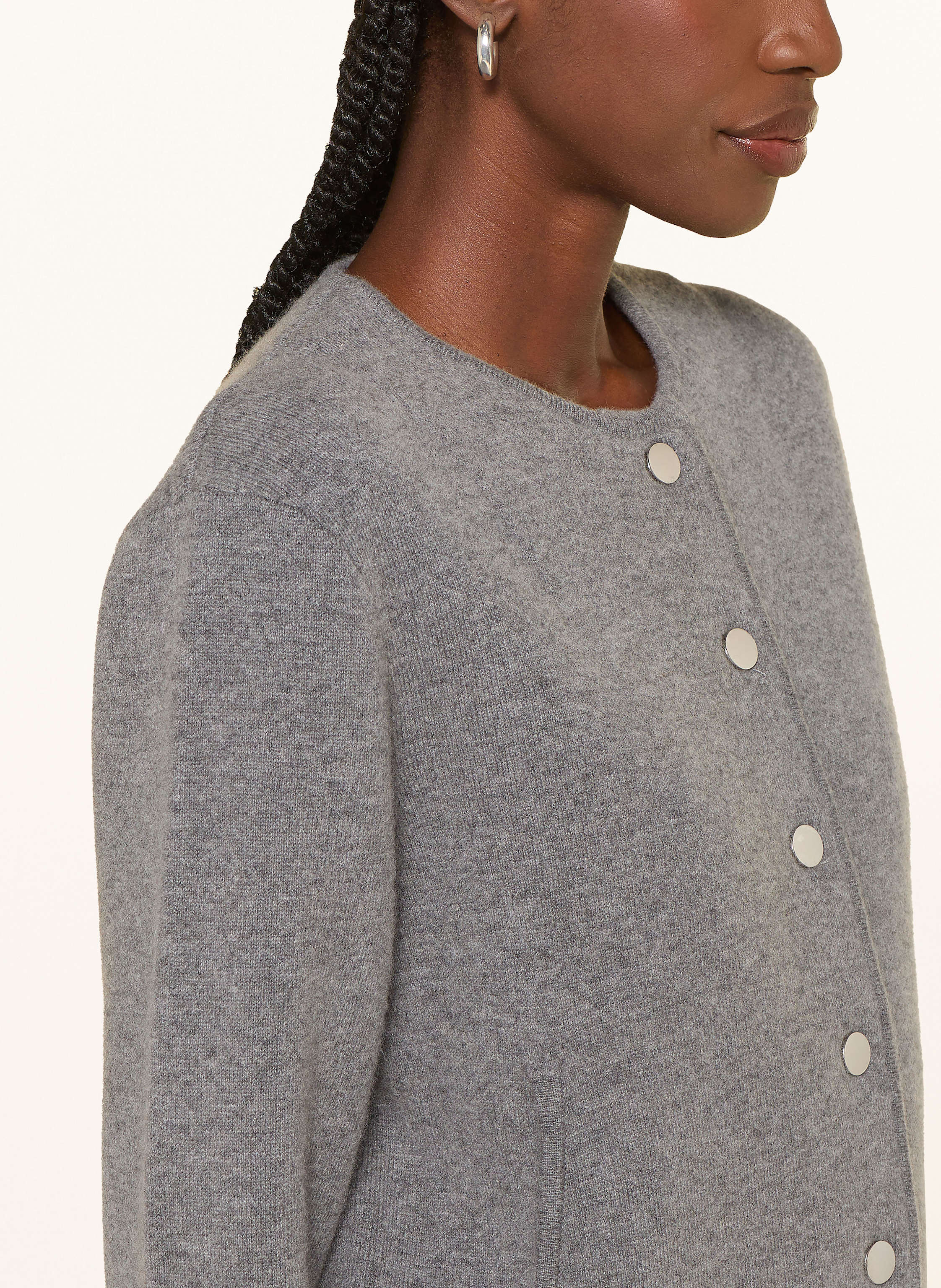 Thumbnail - Mrs & Hugs Strickjacke Mit Cashmere grau