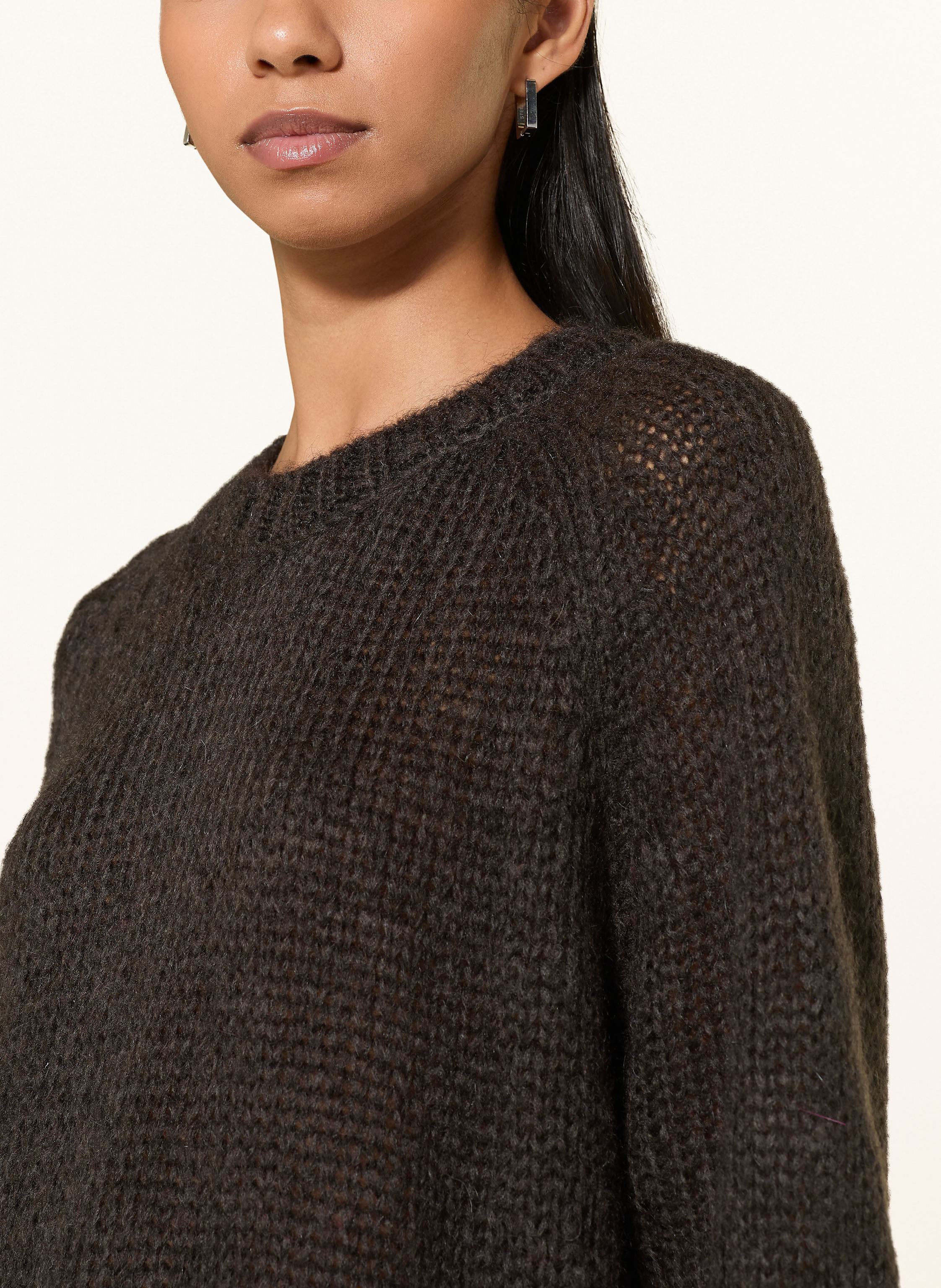 Thumbnail - Milano Italy Strickshirt Mit Mohair braun