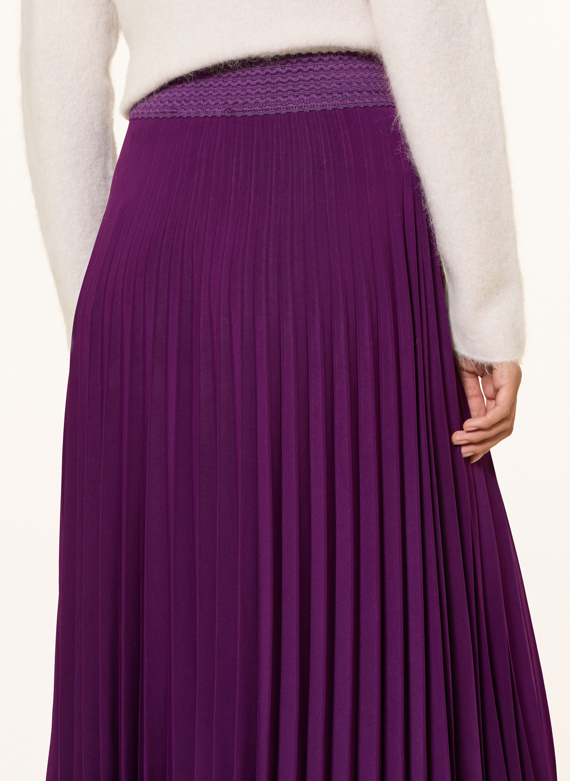 Thumbnail - Rich & Royal Plisseerock Aus Jersey lila