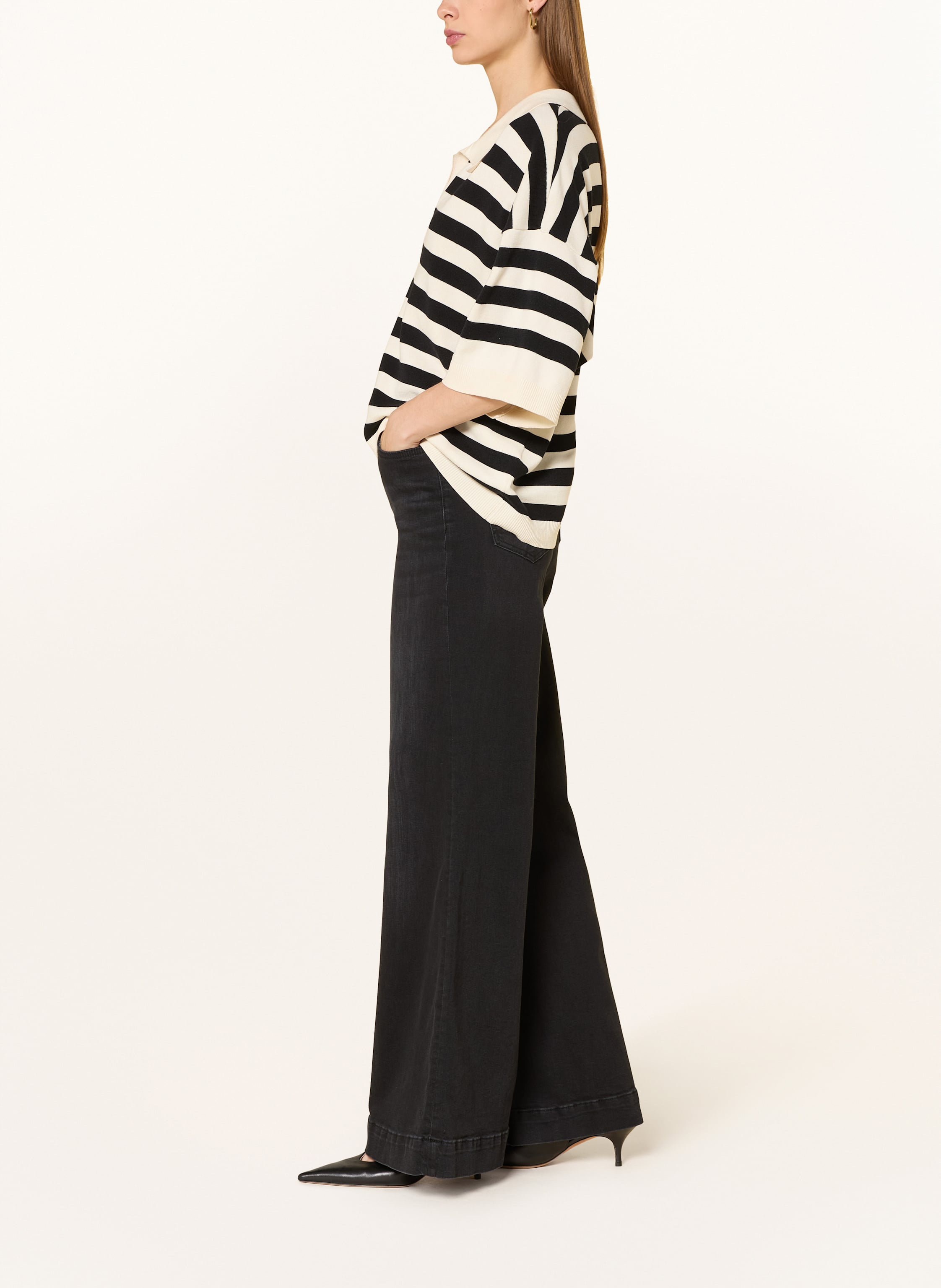 Thumbnail - Rich & Royal Flared Jeans schwarz