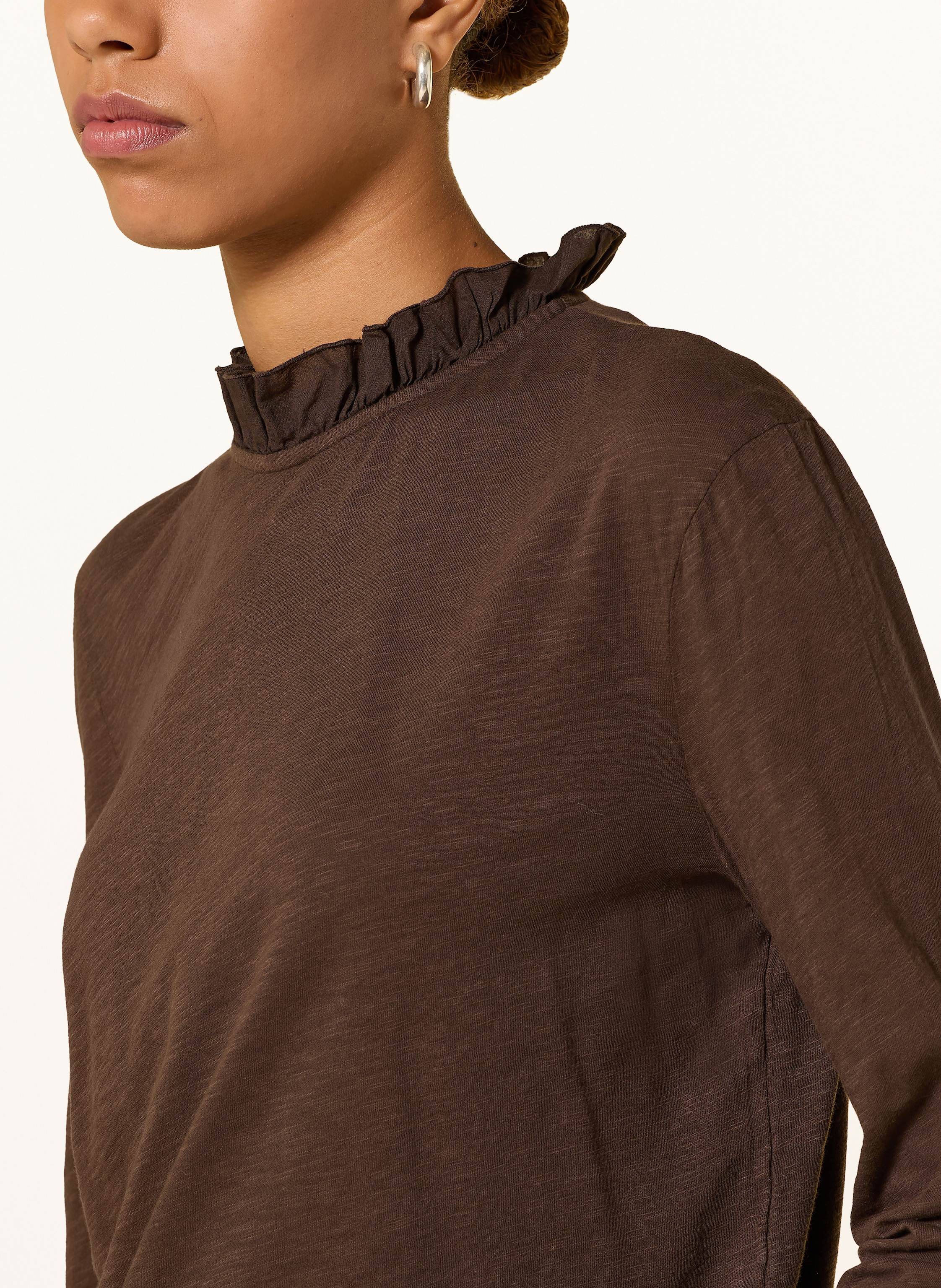 Thumbnail - Rich & Royal Longsleeve Mit Rüschen braun