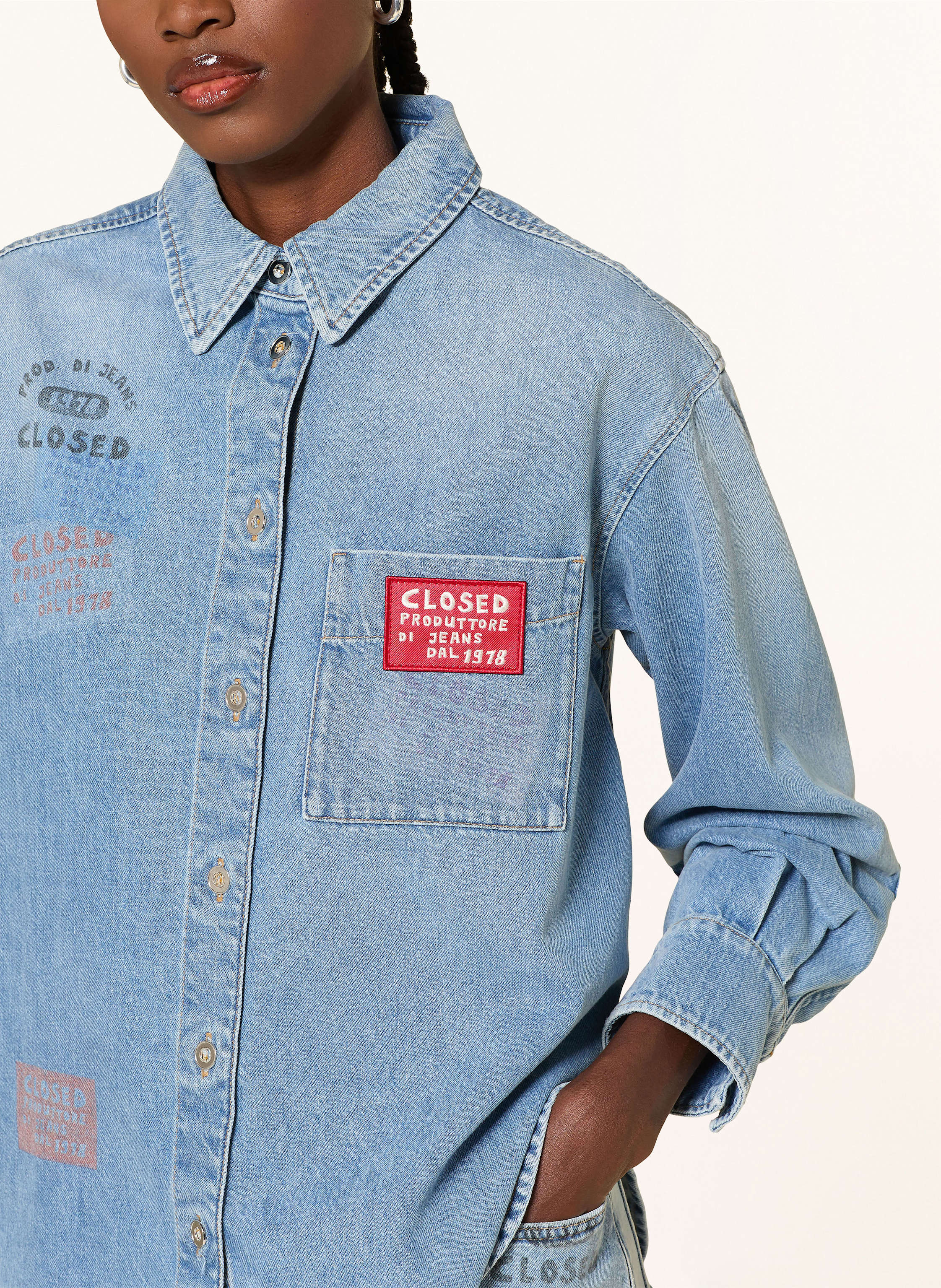 Thumbnail - Closed Jeansbluse blau