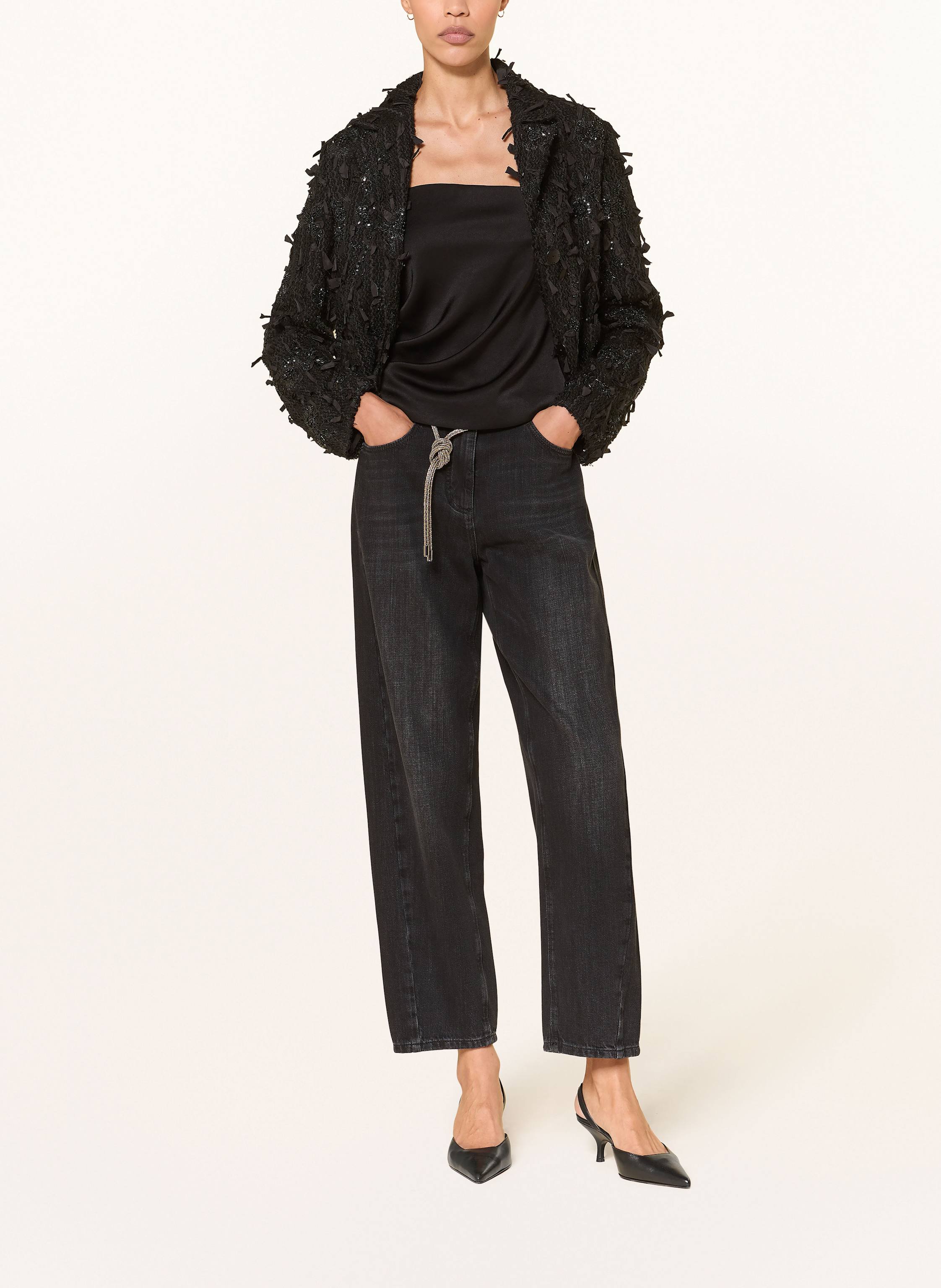 Thumbnail - Luisa Cerano Off-Shoulder-Top schwarz