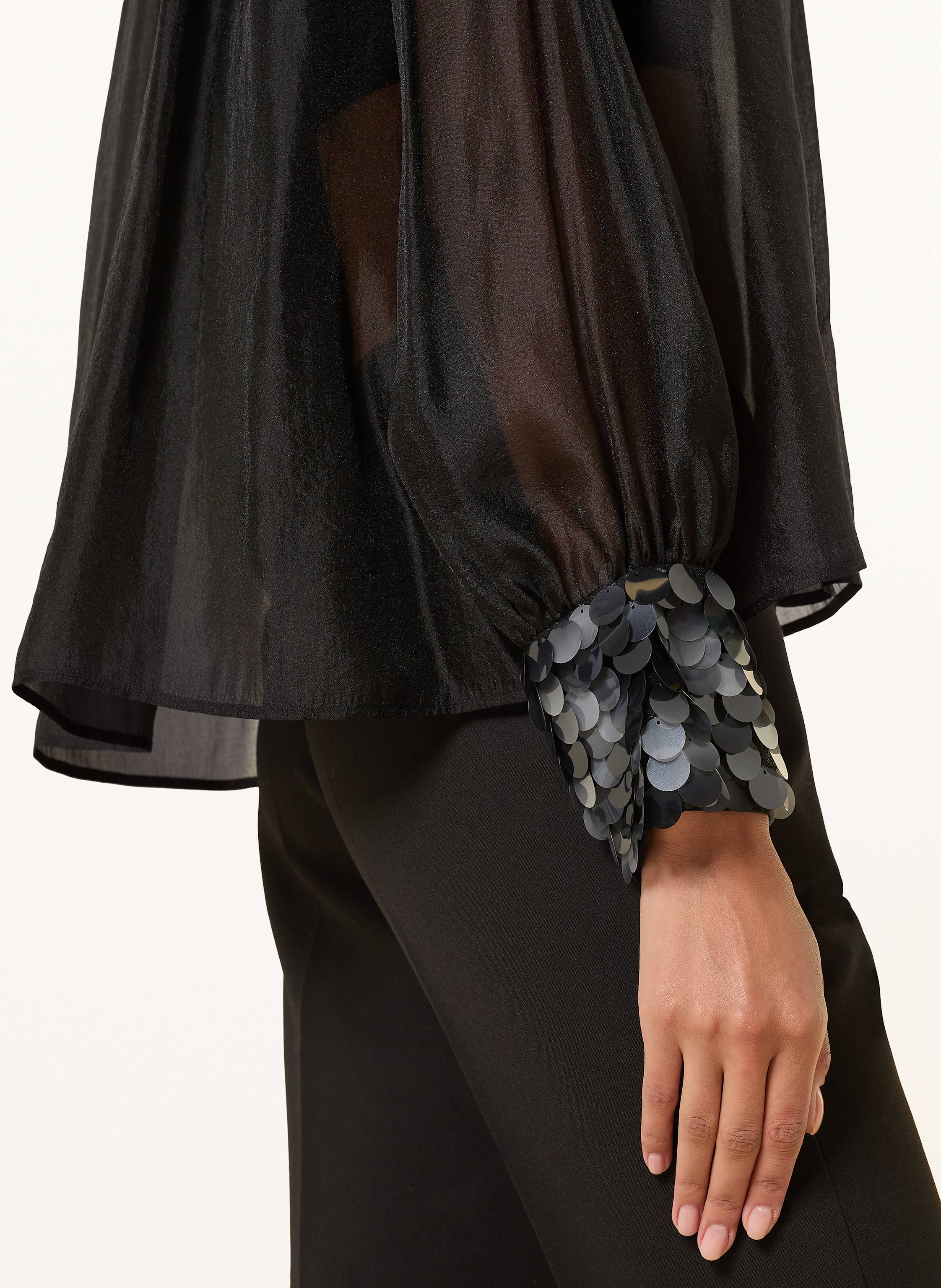 Thumbnail - Luisa Cerano Blusenshirt Mit Pailletten schwarz