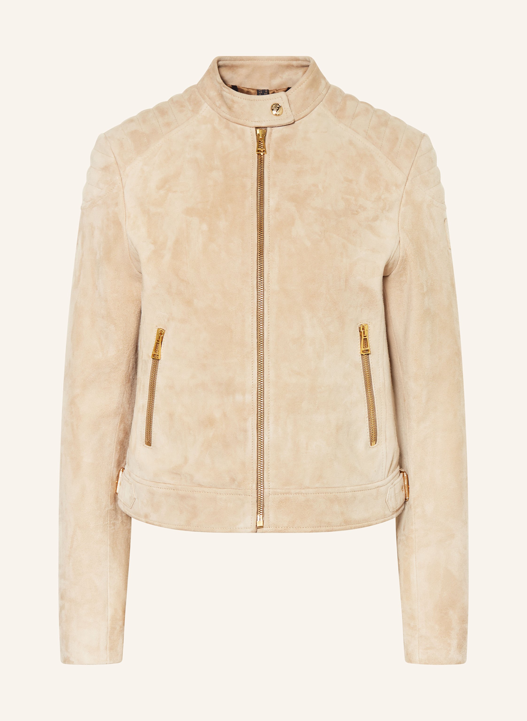 Belstaff Lederjacke Mollison beige
