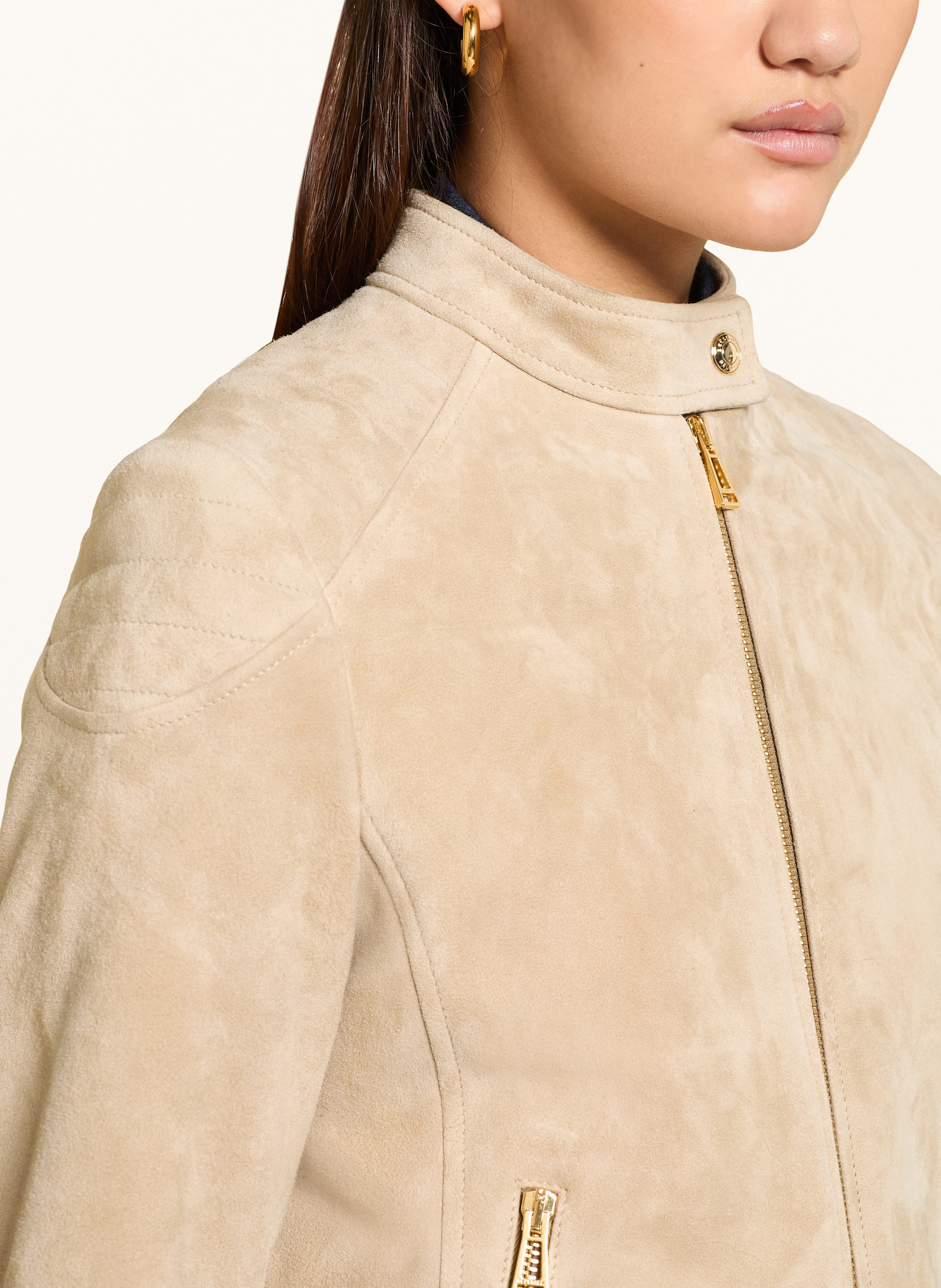 Thumbnail - Belstaff Lederjacke Mollison beige