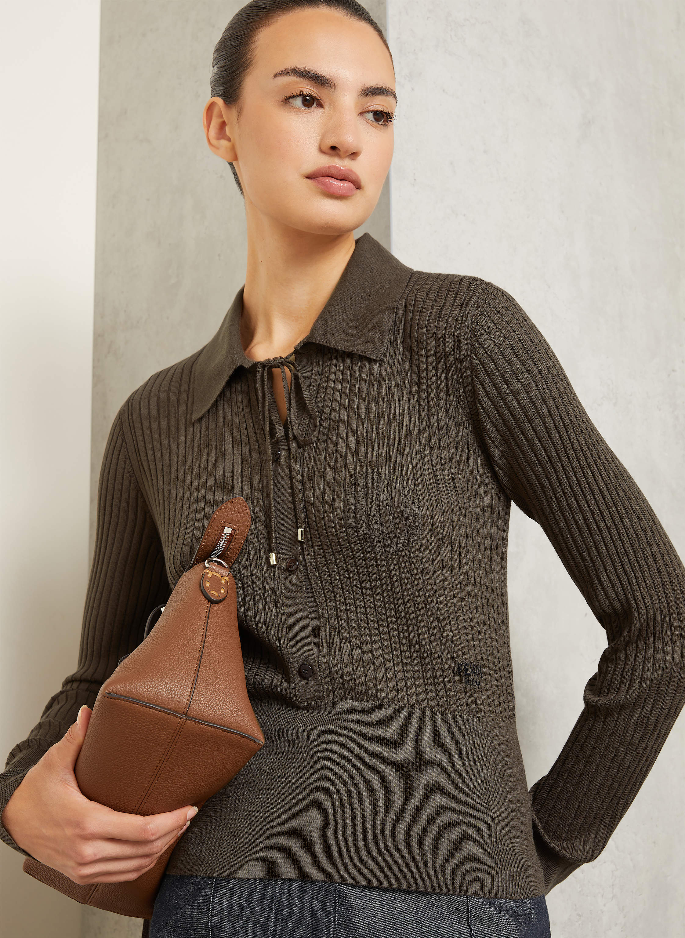 Thumbnail - Fendi Pullover braun