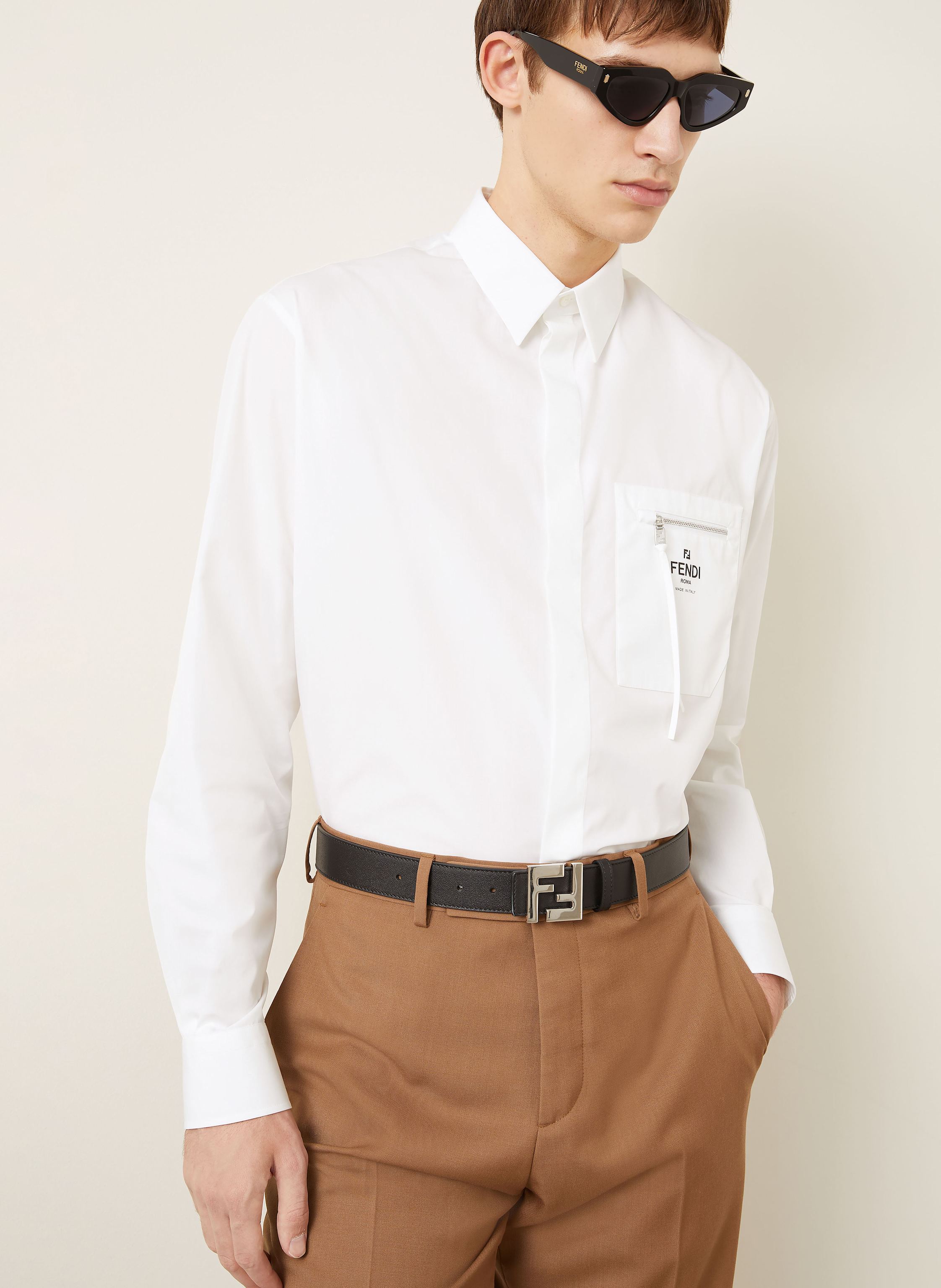 Thumbnail - Fendi Hemd Comfort Fit weiss
