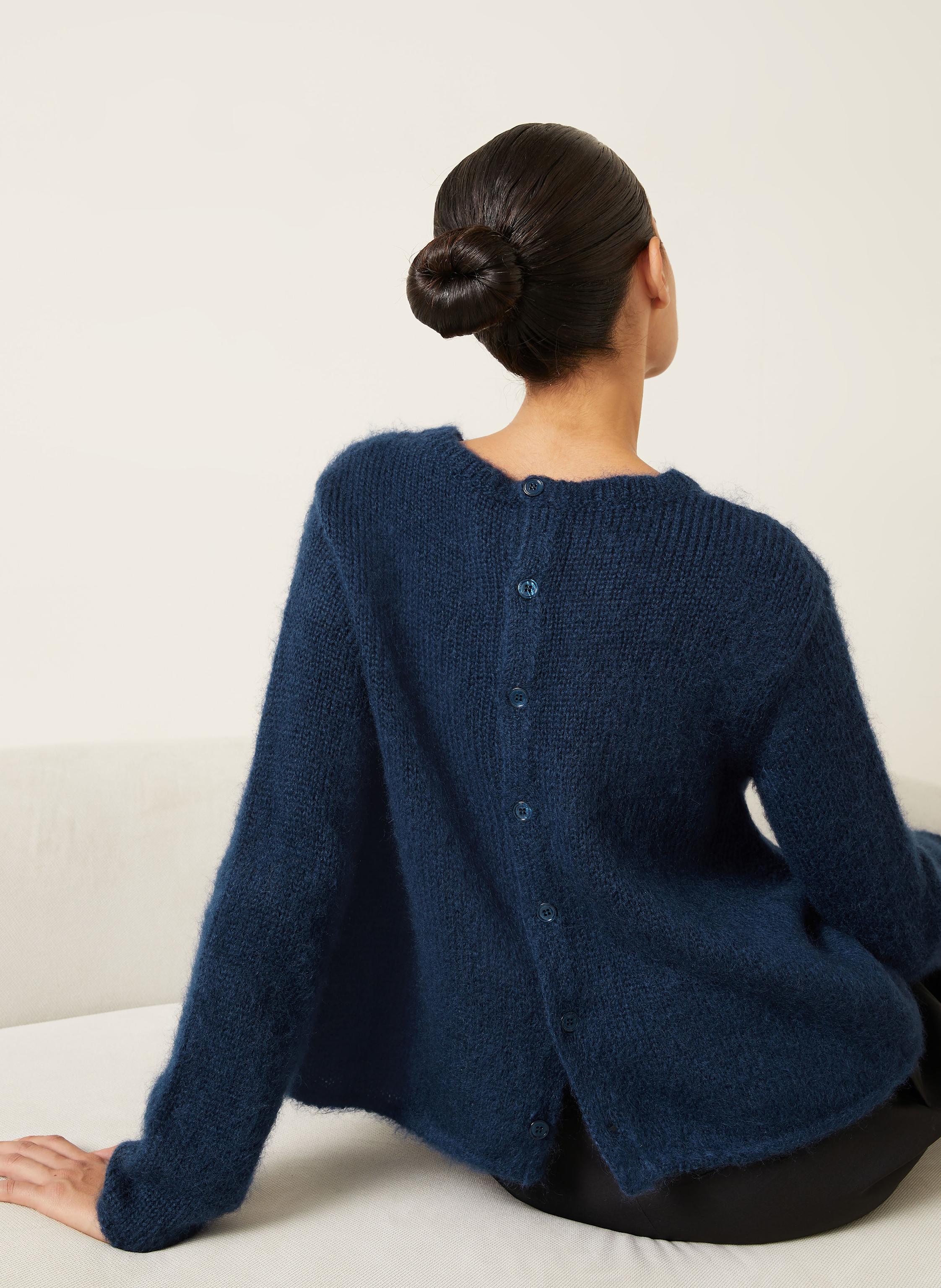Thumbnail - Loewe Strickjacke Mit Mohair blau