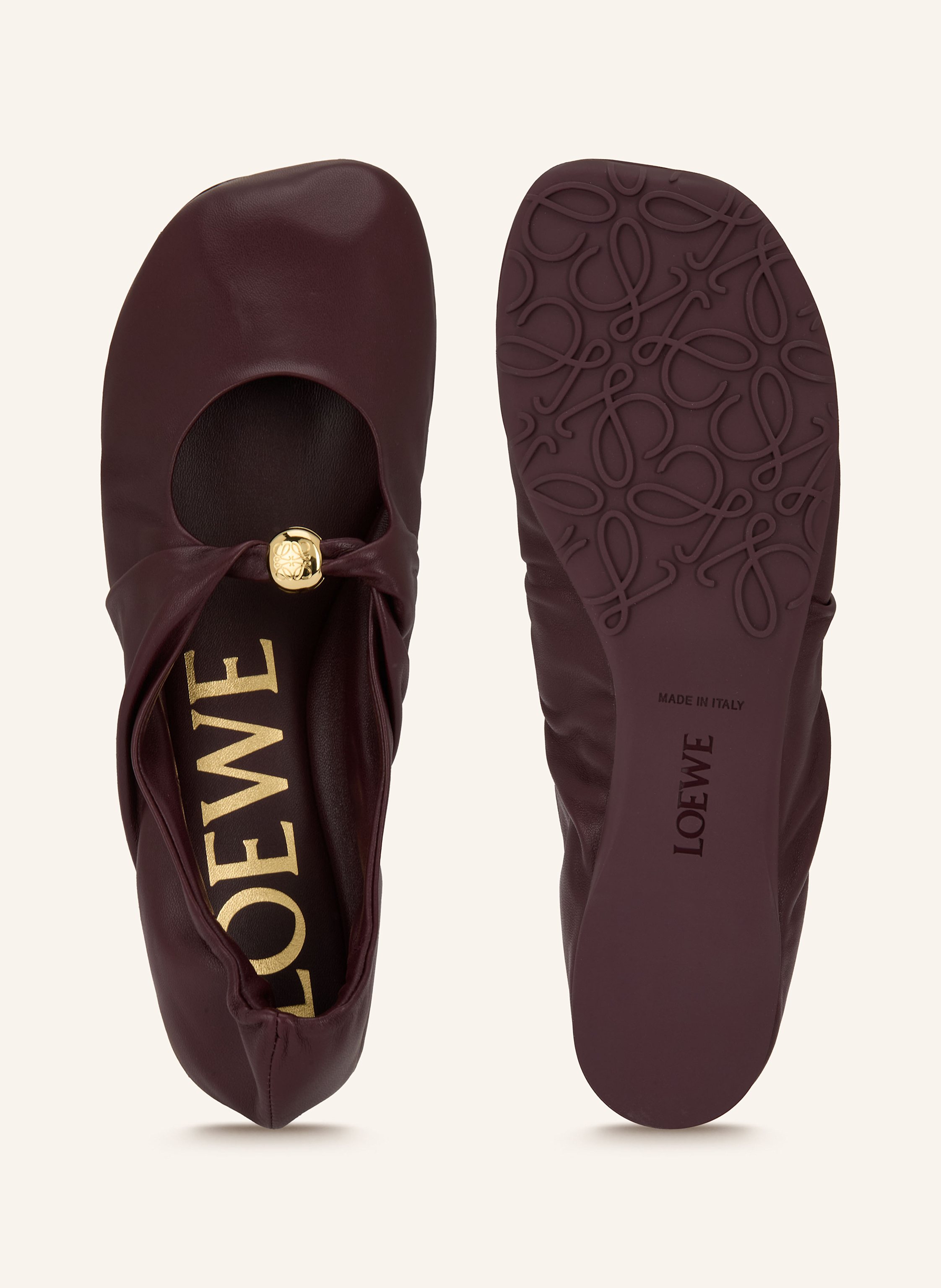 Thumbnail - Loewe Mary-Jane-Ballerinas Pebble Soft rot