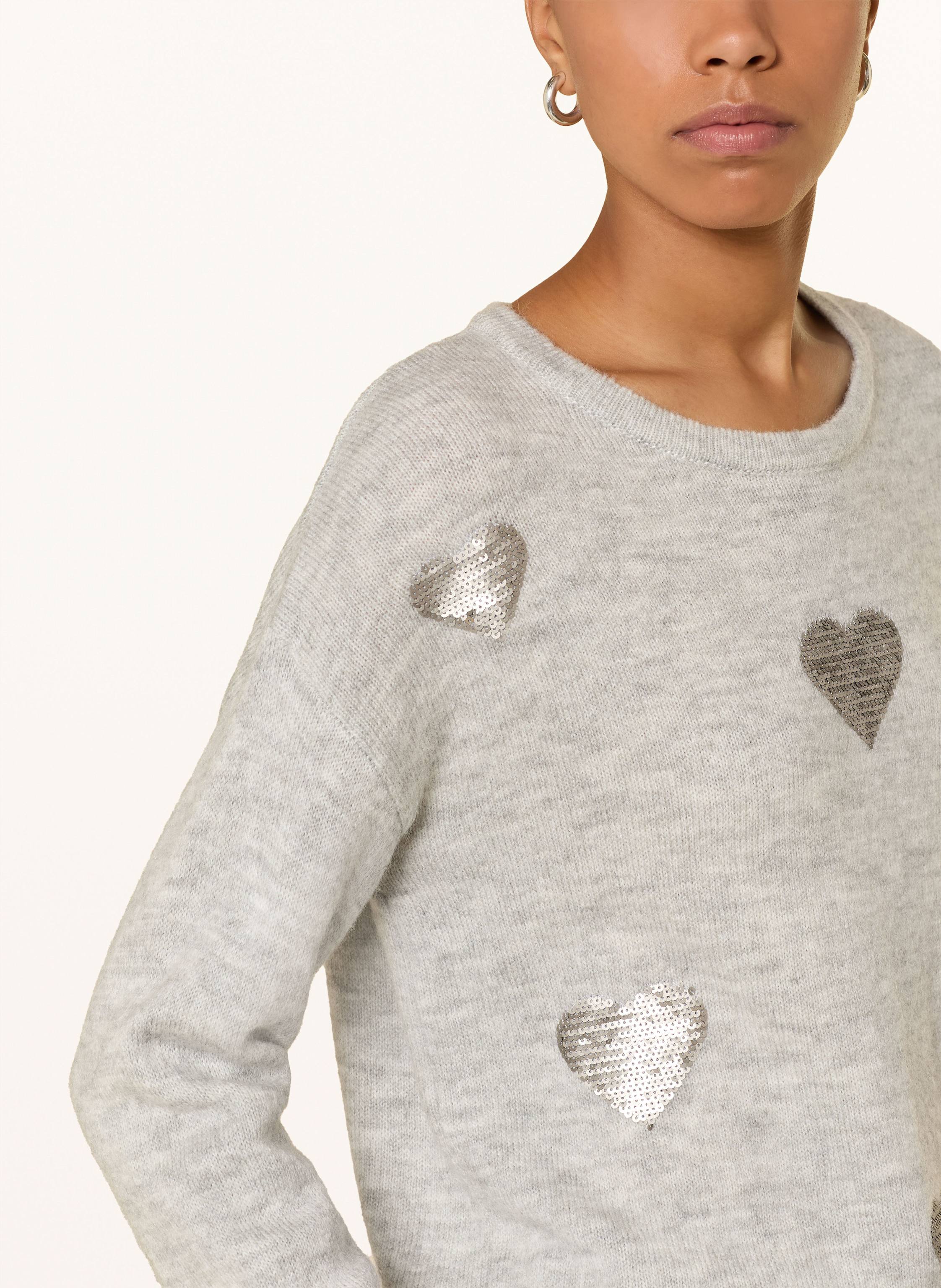 Thumbnail - More & More Pullover Mit Pailletten grau