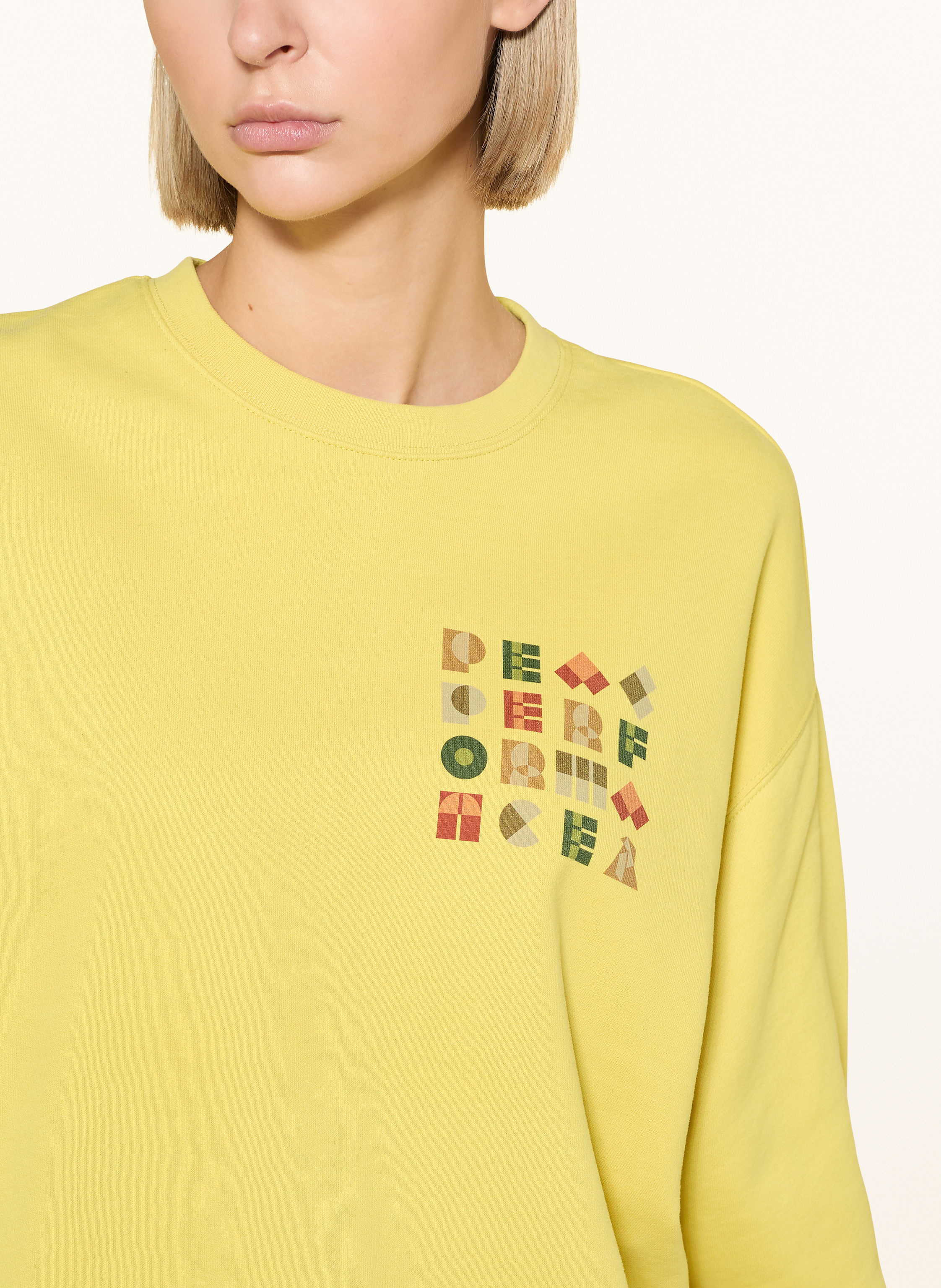 Thumbnail - Peak Performance Sweatshirt Terry Graphic Crew gelb