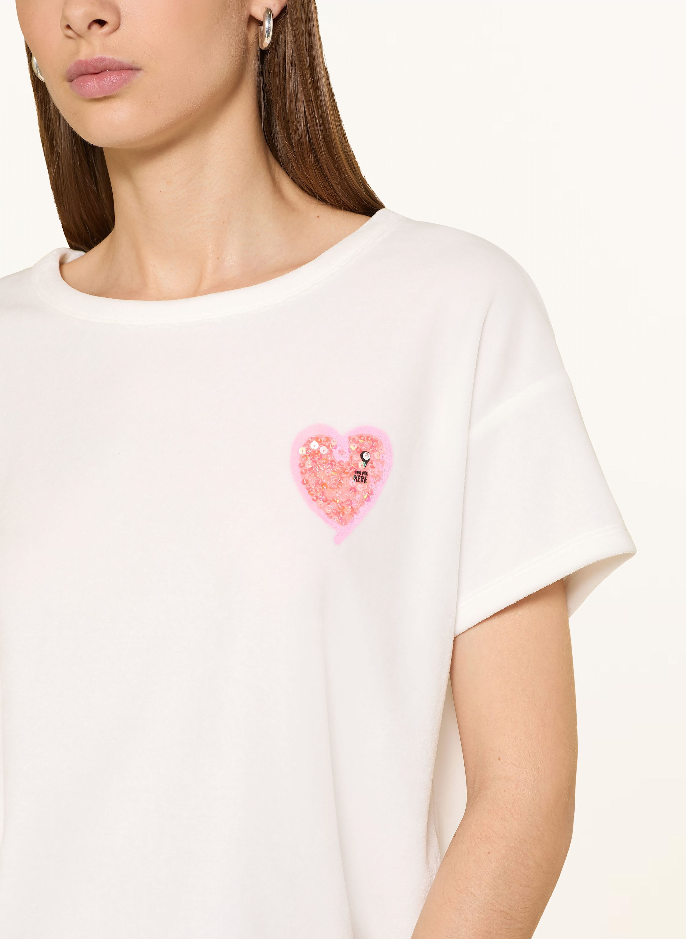 Thumbnail - Grace Nickishirt Mit Pailletten weiss