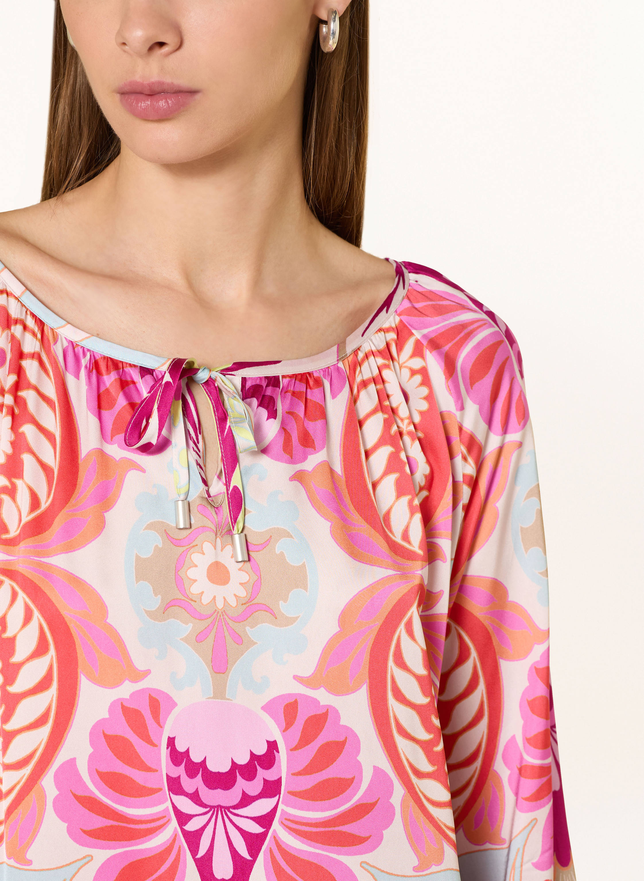 Thumbnail - Grace Blusenshirt Aus Satin Mit 3/4-Arm lila