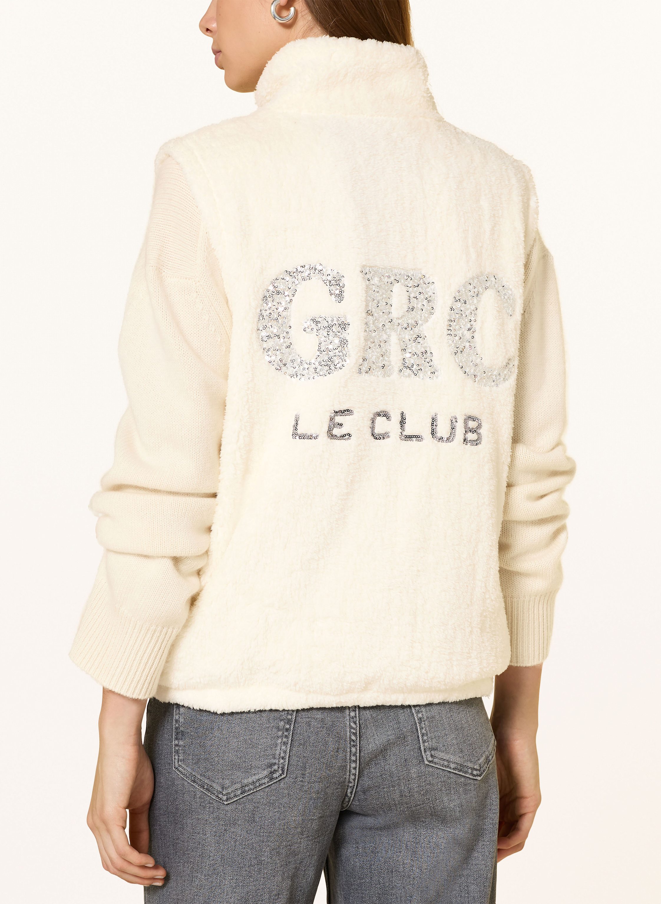 Thumbnail - Grace Teddyfell-Weste Mit Pailletten weiss