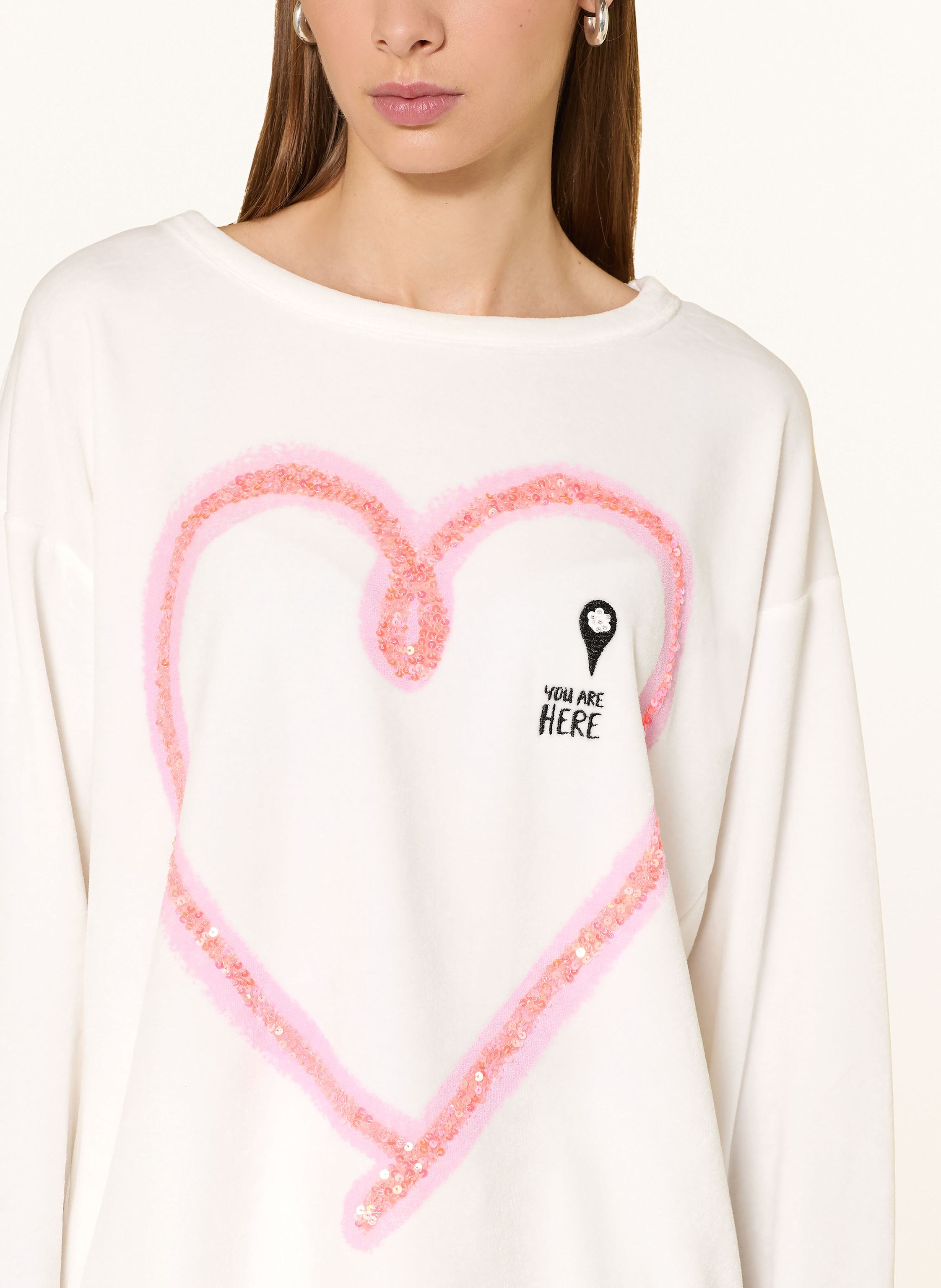 Thumbnail - Grace Nickishirt Mit Pailletten weiss