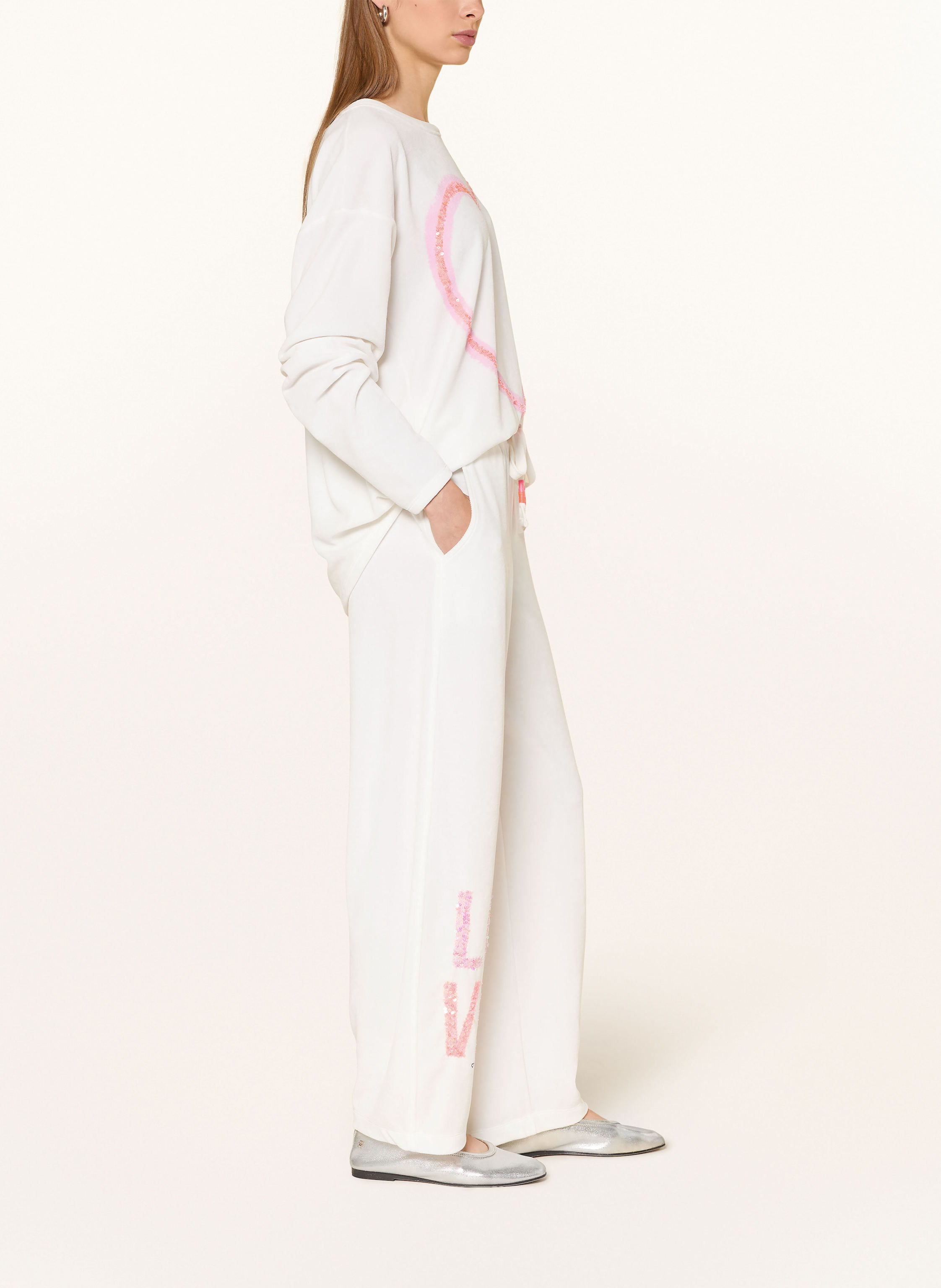 Thumbnail - Grace Nickihose Mit Pailletten weiss