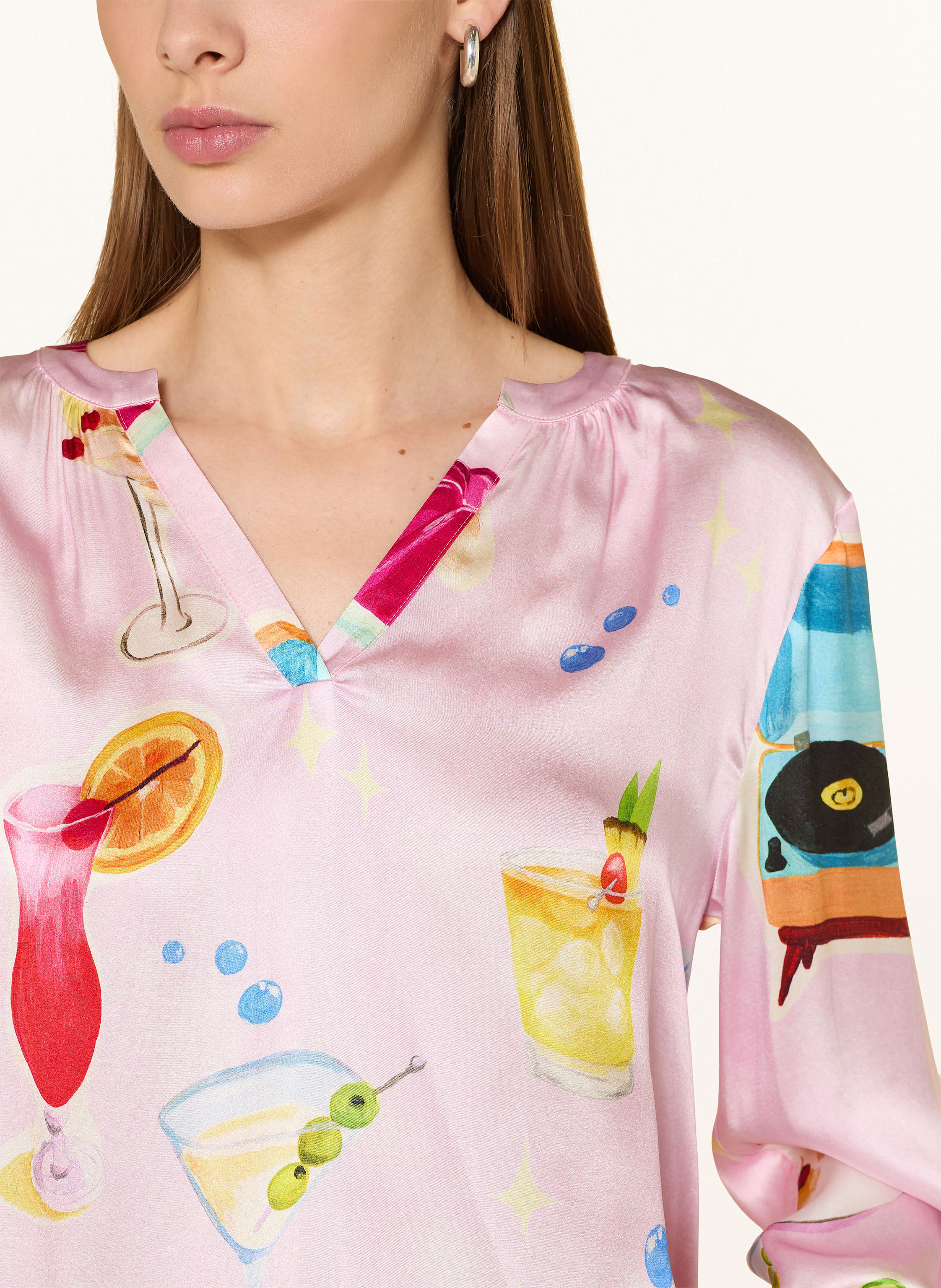 Thumbnail - Grace Blusenshirt Mit Seide rosa