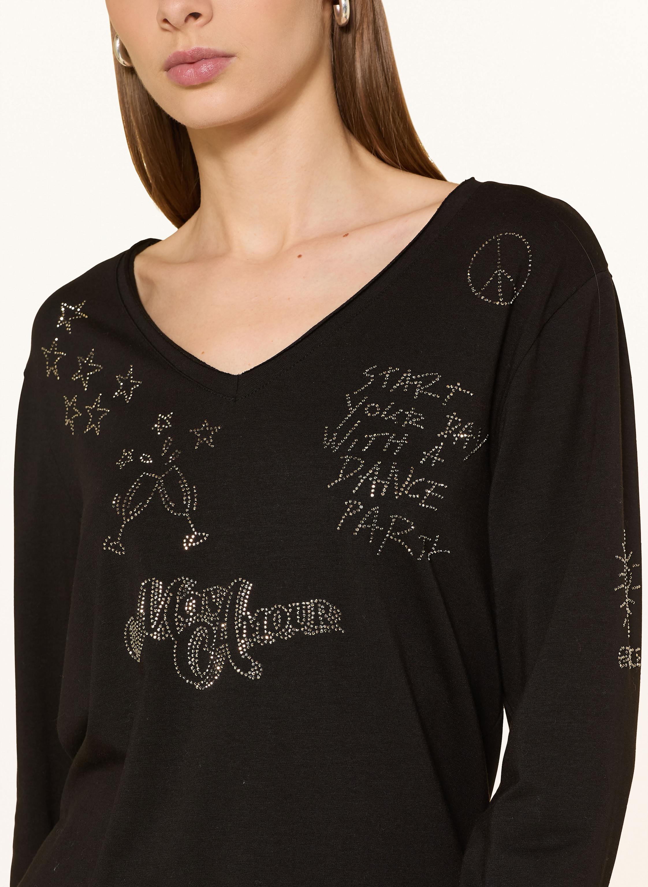 Thumbnail - Grace Longsleeve Mit Schmucksteinen schwarz