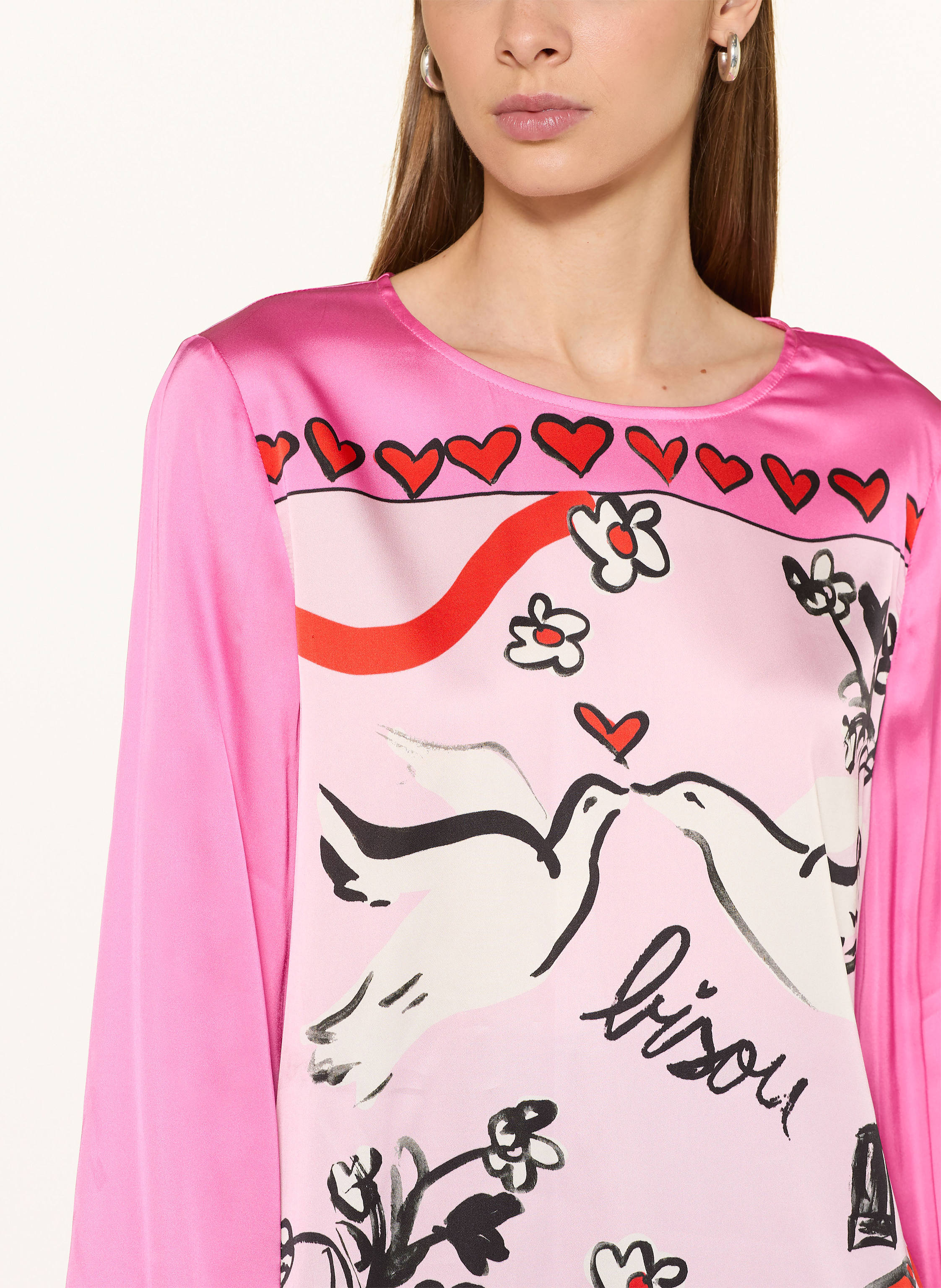 Thumbnail - Grace Blusenshirt Aus Satin pink