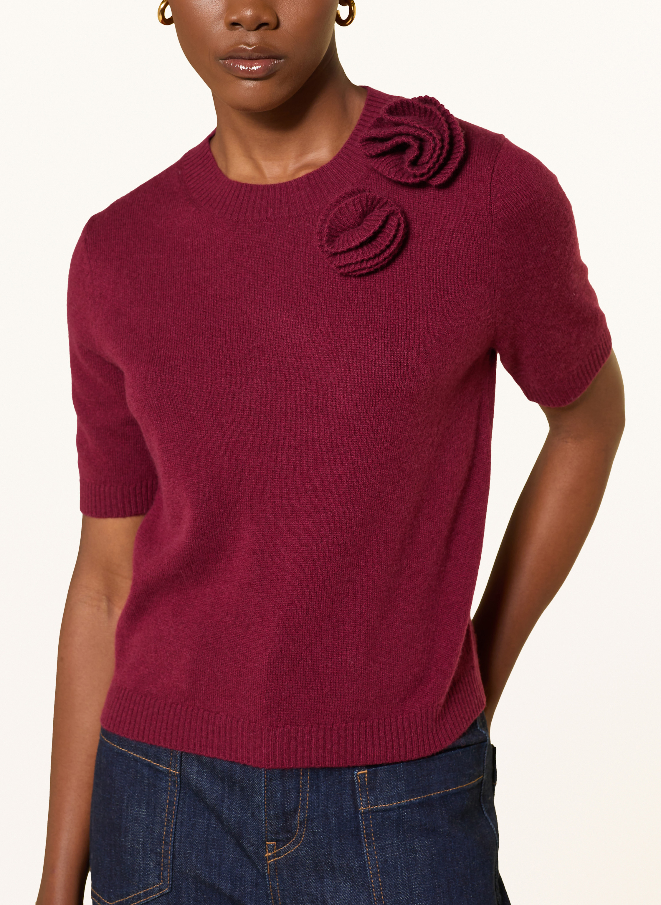 Thumbnail - Lilienfels Strickshirt Mit Cashmere rot