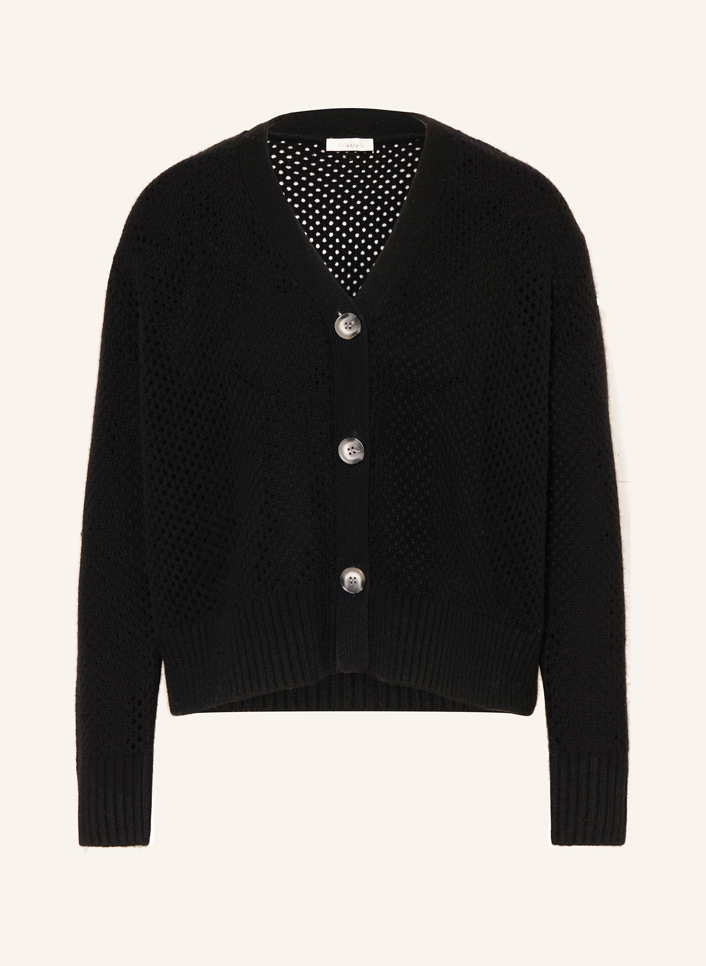 Lilienfels Strickjacke Mit Cashmere schwarz