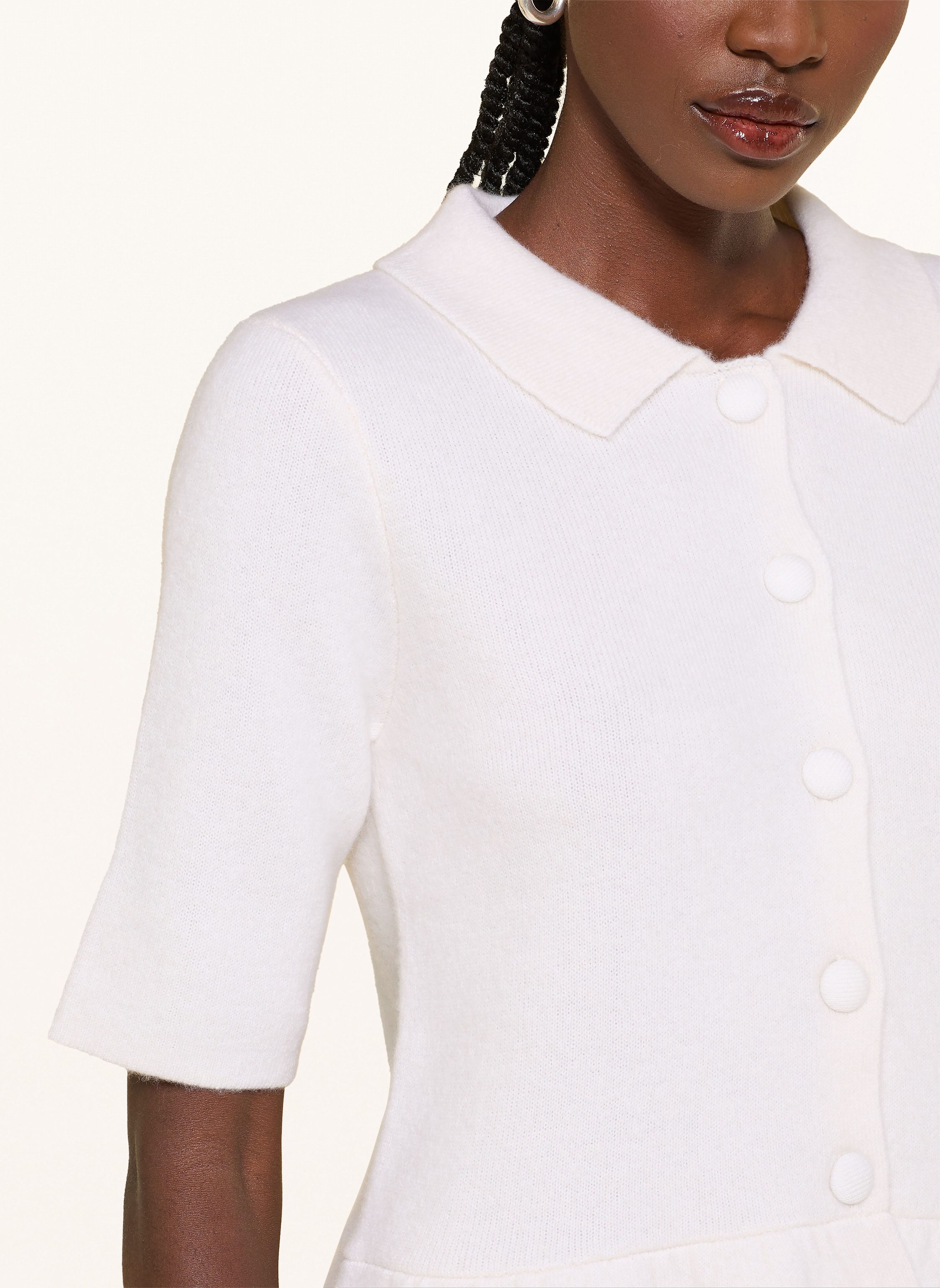 Thumbnail - Lilienfels Strickjacke Mit 3/4-Arm Und Cashmere weiss