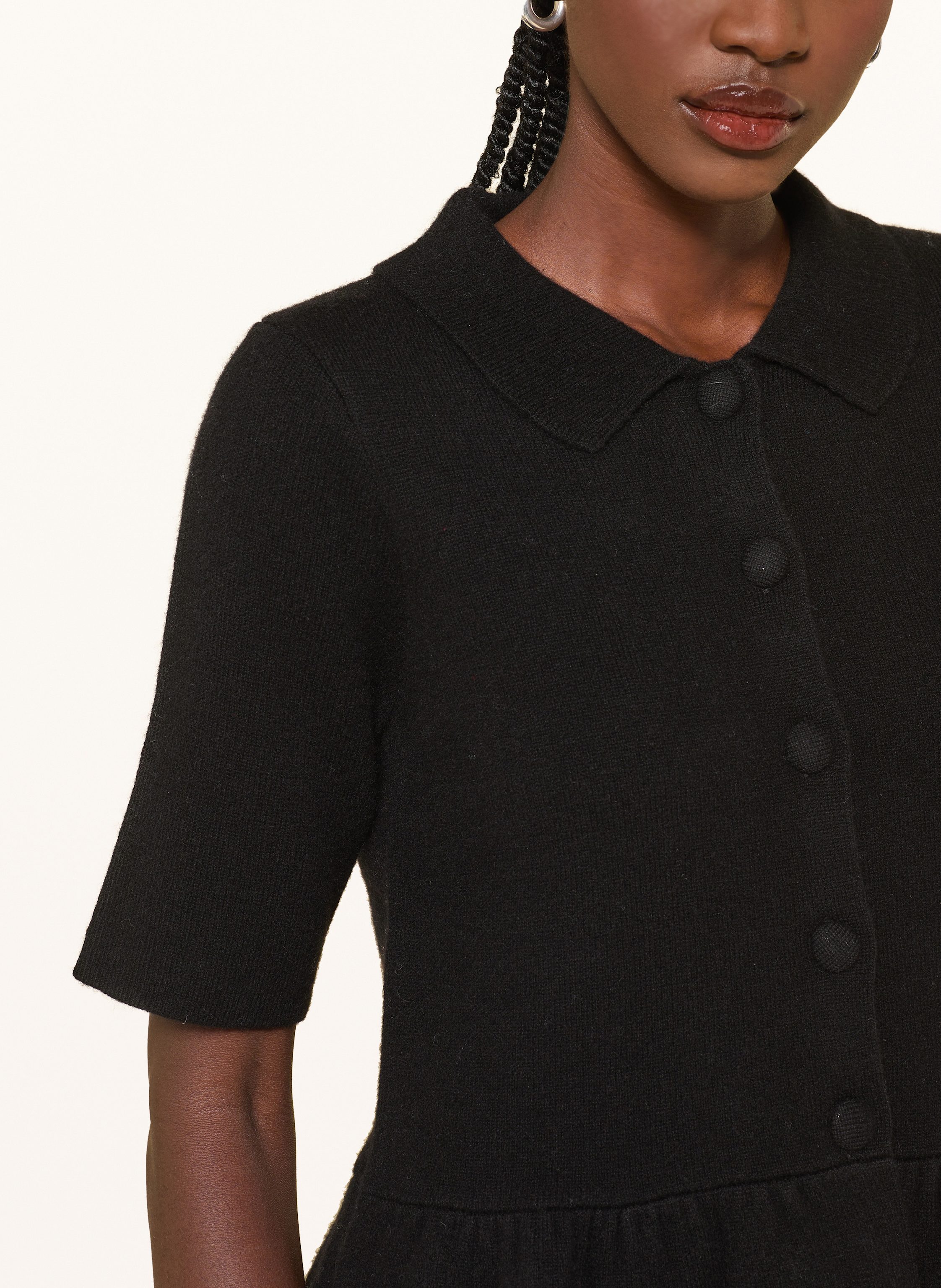 Thumbnail - Lilienfels Strickjacke Mit 3/4-Arm Und Cashmere schwarz