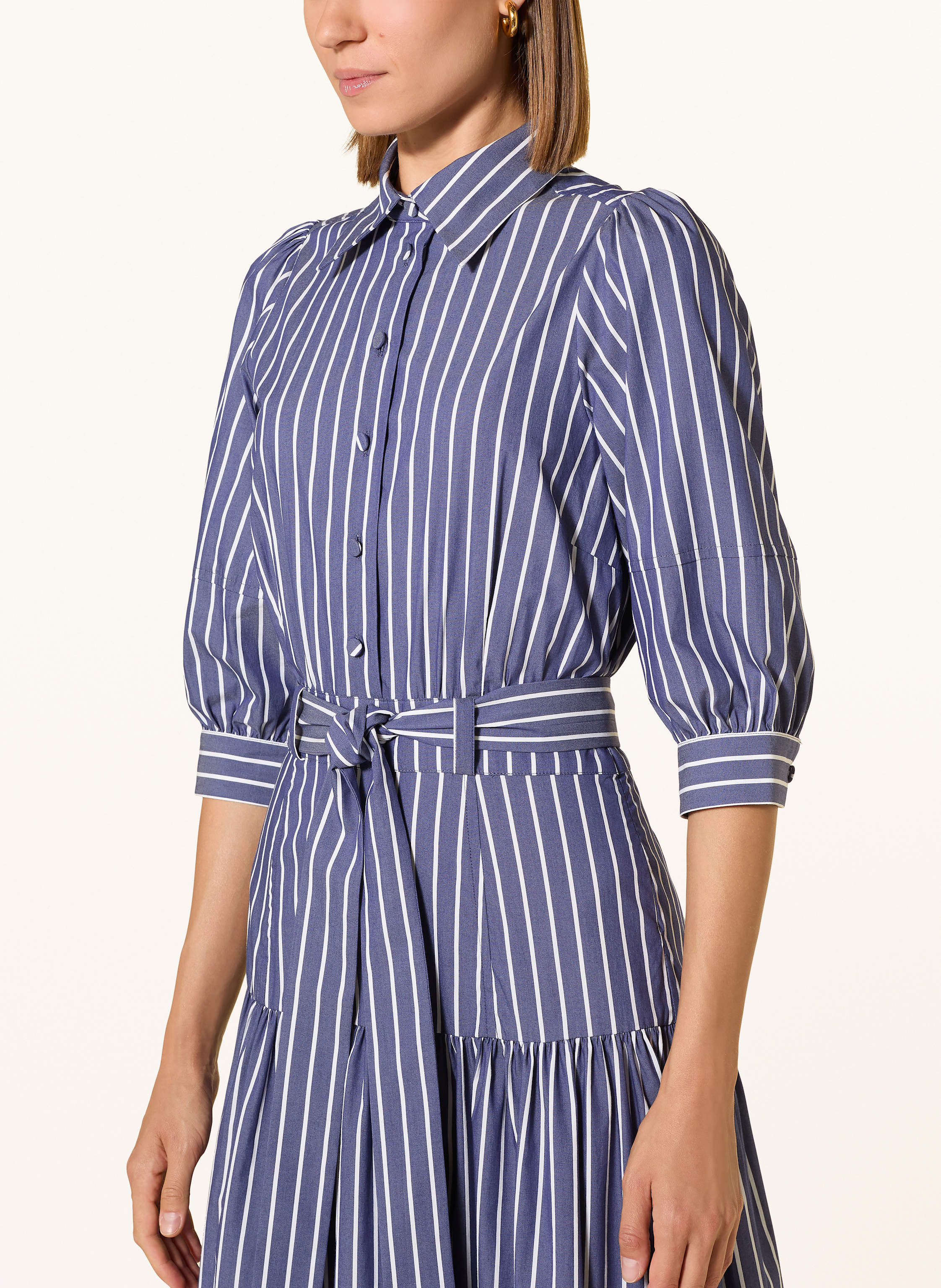 Thumbnail - Dea Kudibal Hemdblusenkleid Mit 3/4-Arm blau