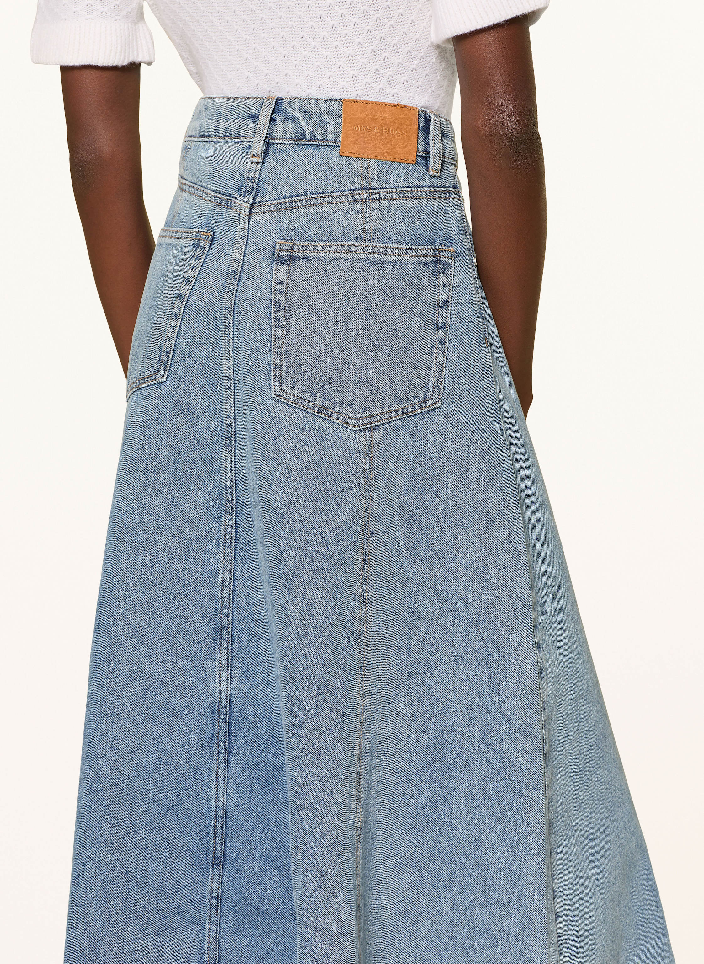 Thumbnail - Mrs & Hugs Jeansrock blau