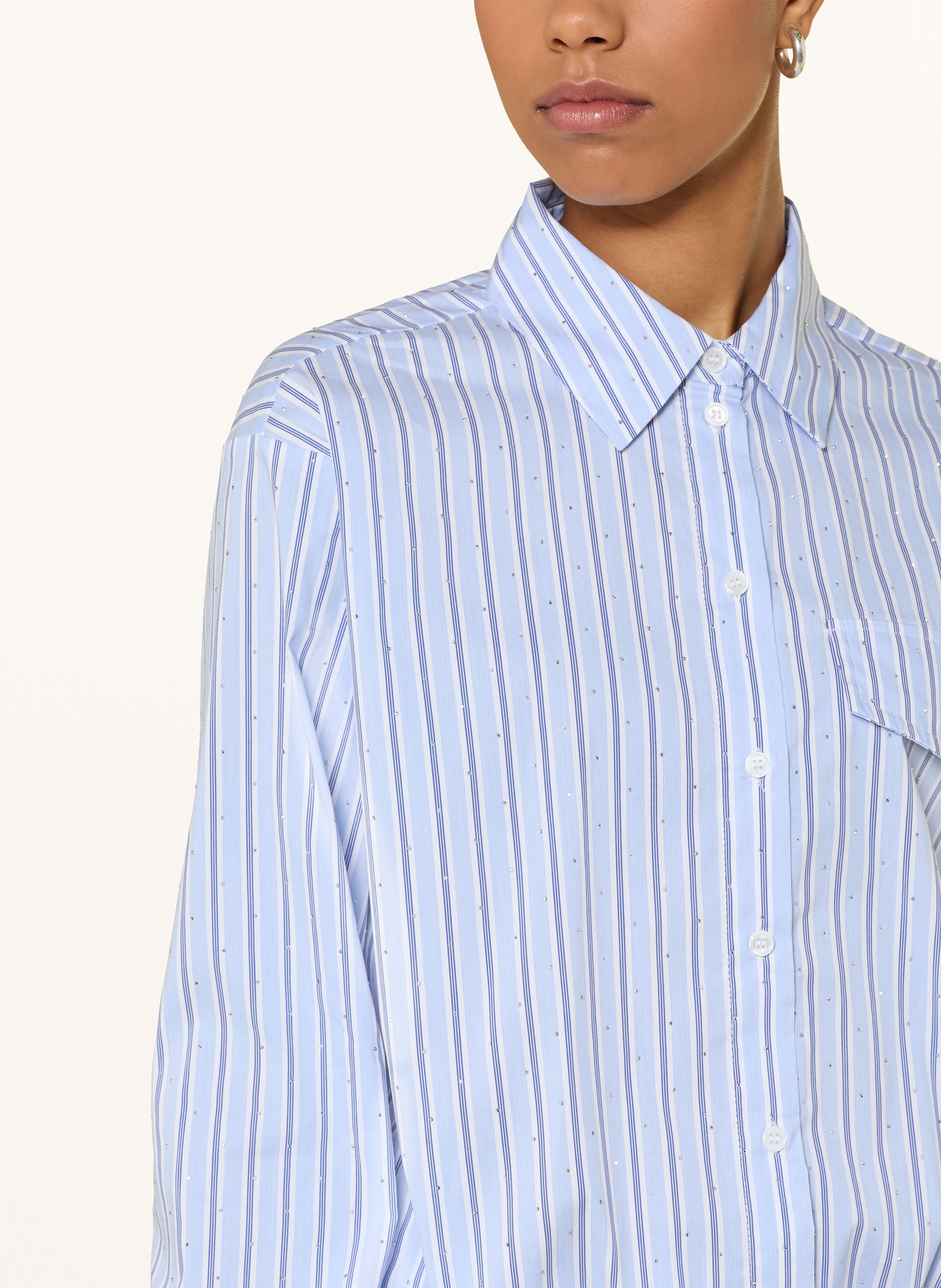 Thumbnail - Darling Harbour Hemdbluse Mit Schmucksteinen blau