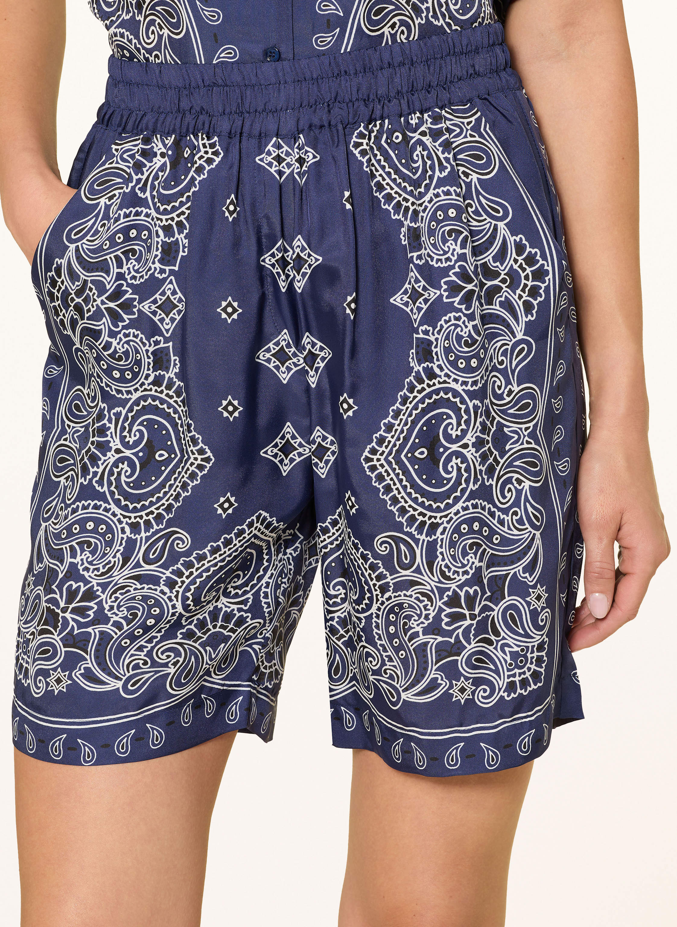 Thumbnail - Darling Harbour Shorts Mit Seide blau
