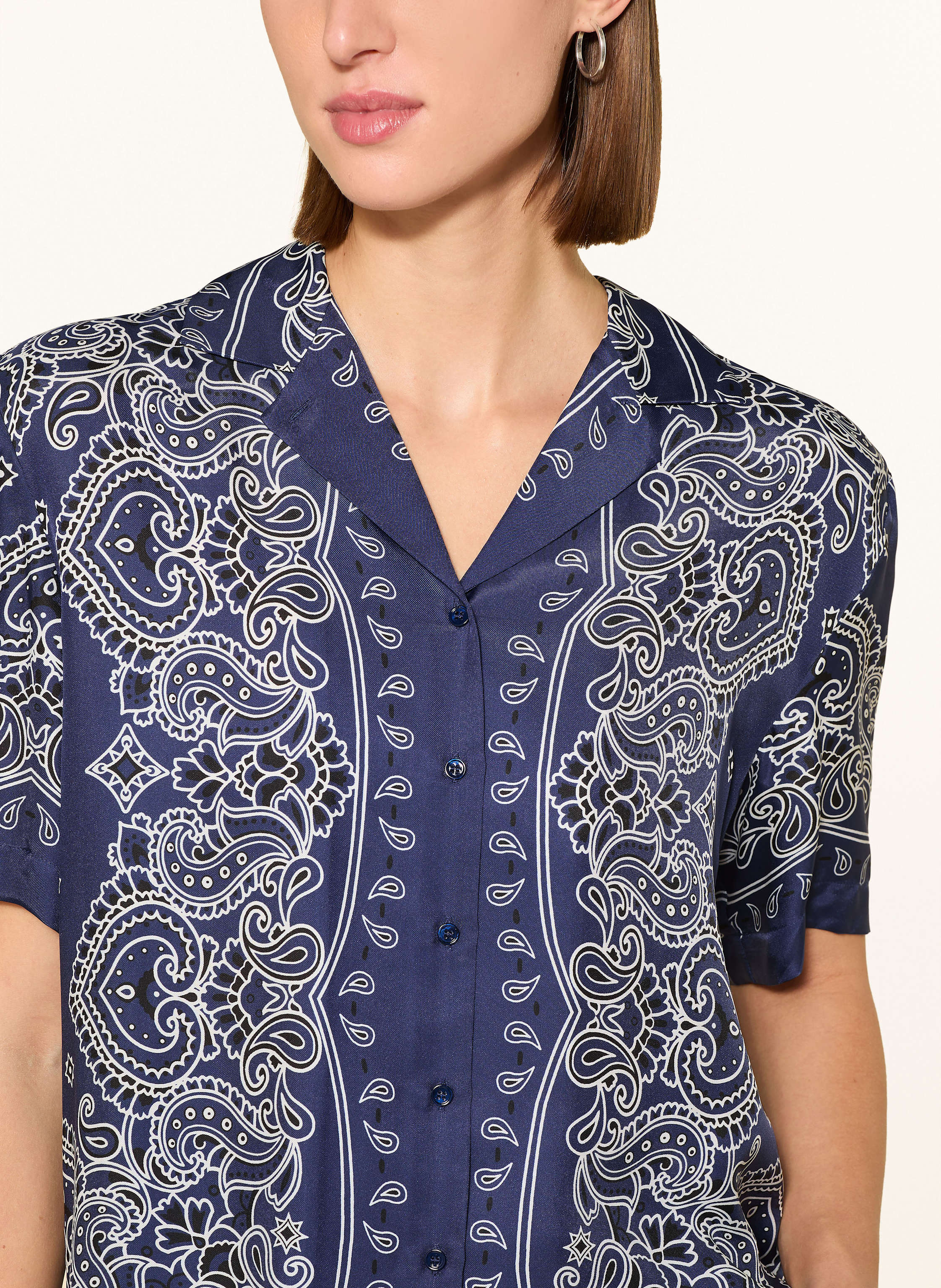 Thumbnail - Darling Harbour Bluse Mit Seide blau