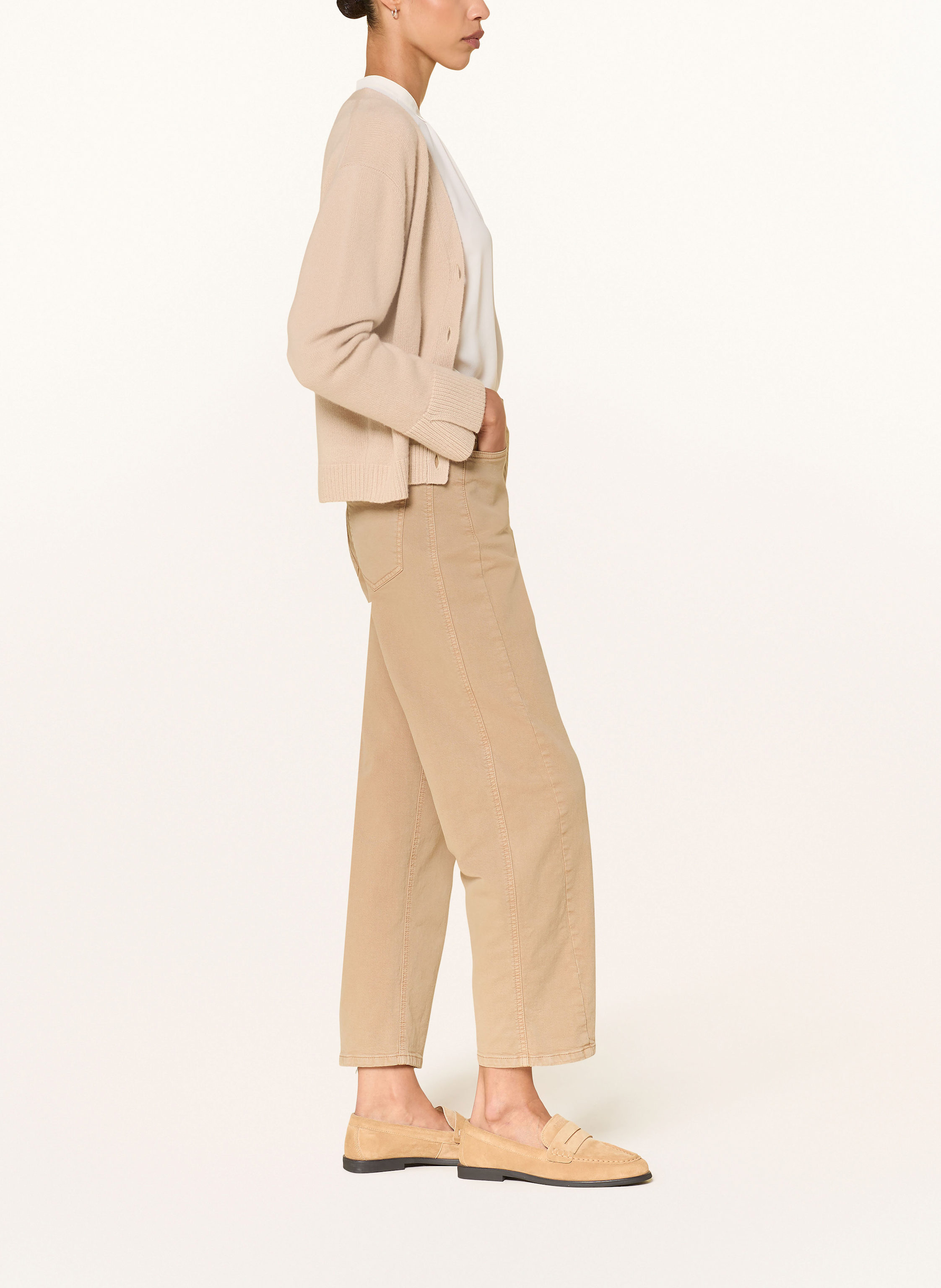 Thumbnail - Luisa Cerano Barrel Jeans beige