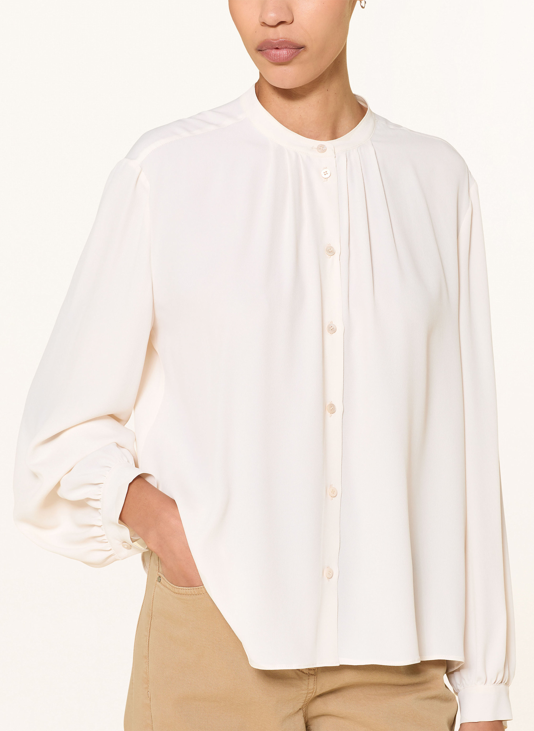 Thumbnail - Luisa Cerano Bluse Mit Seide weiss