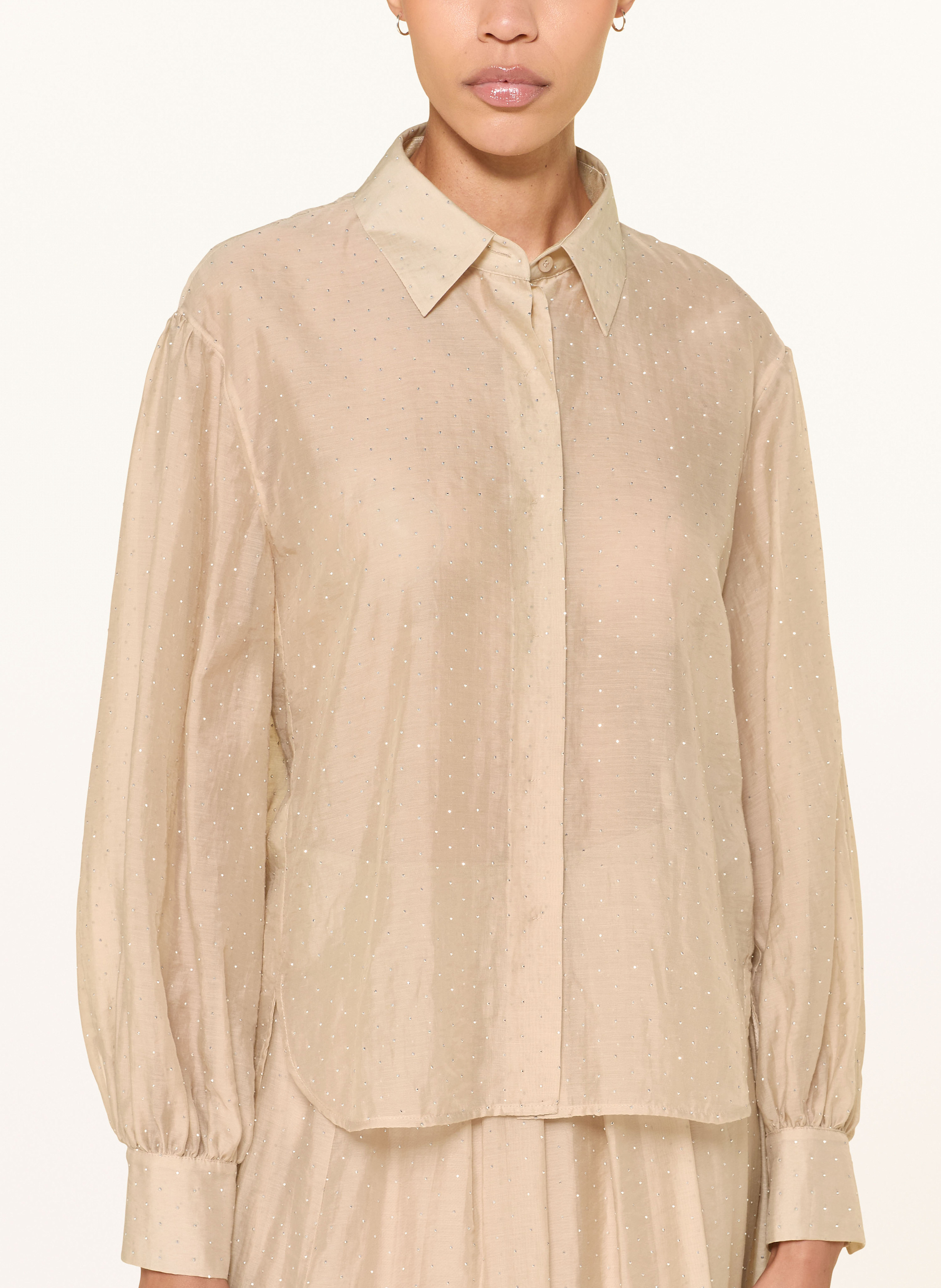 Thumbnail - Luisa Cerano Hemdbluse Mit Schmucksteinen beige