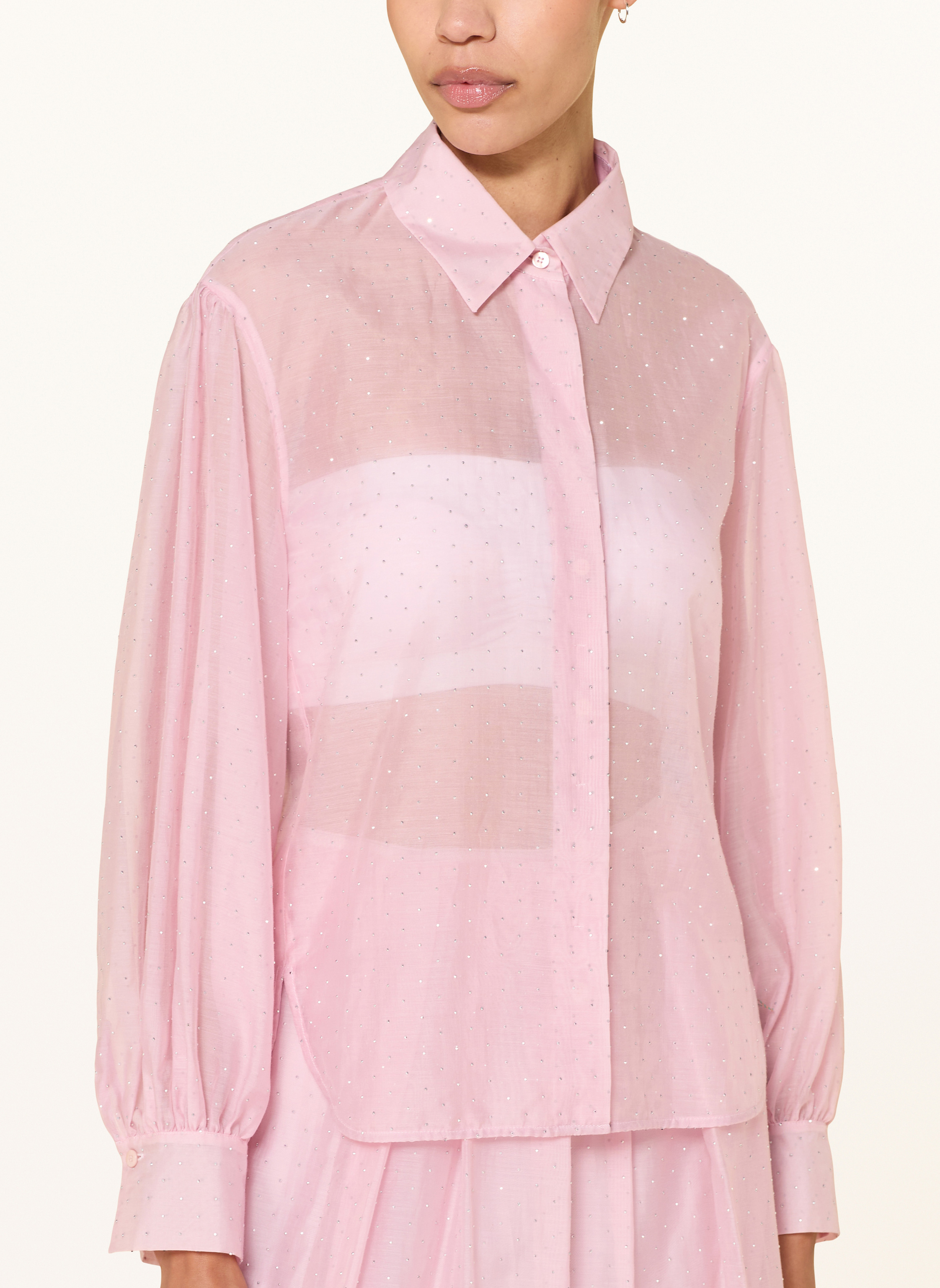 Thumbnail - Luisa Cerano Hemdbluse Mit Schmucksteinen rosa