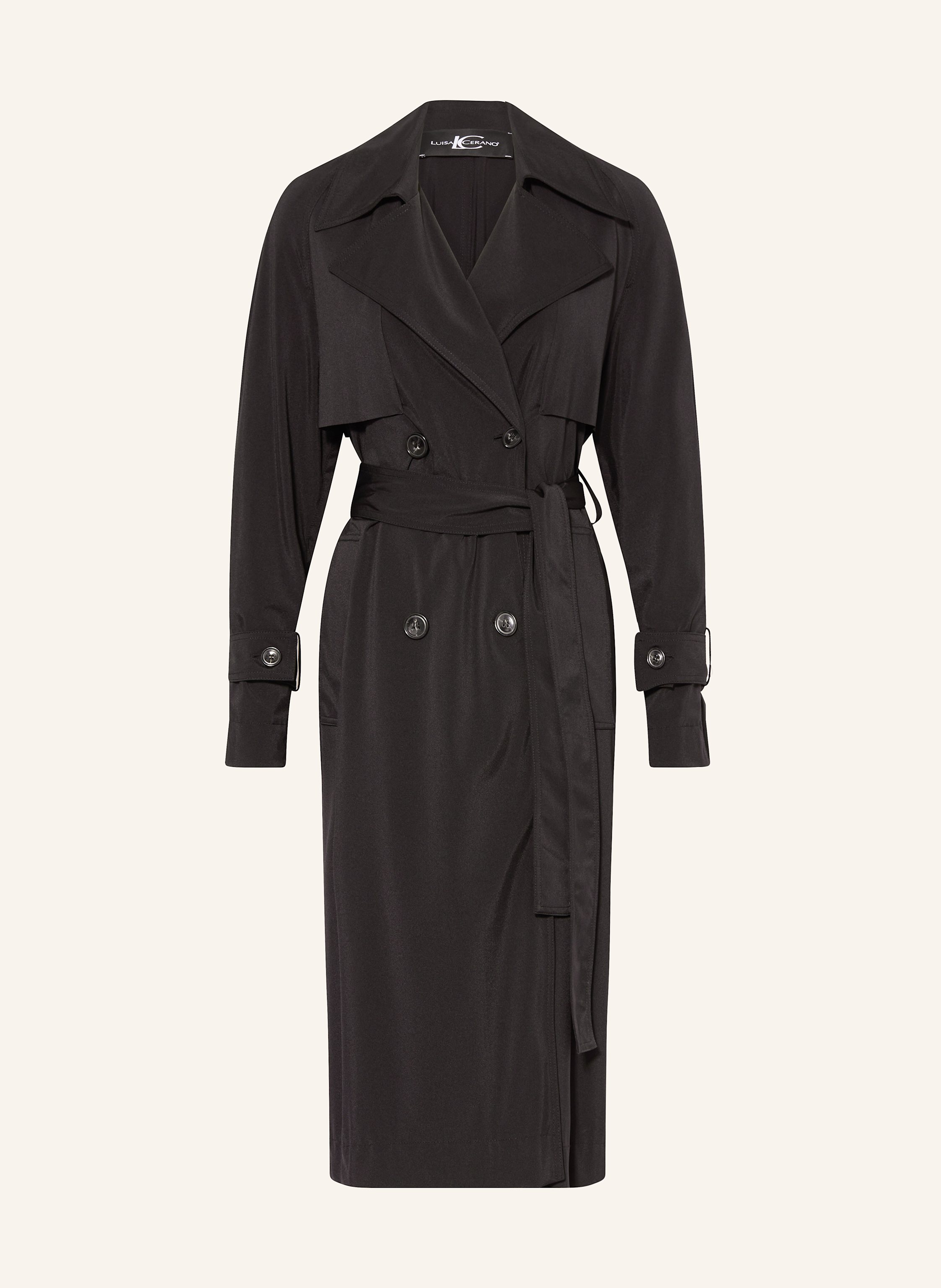 Luisa Cerano Trenchcoat Aus Jersey schwarz