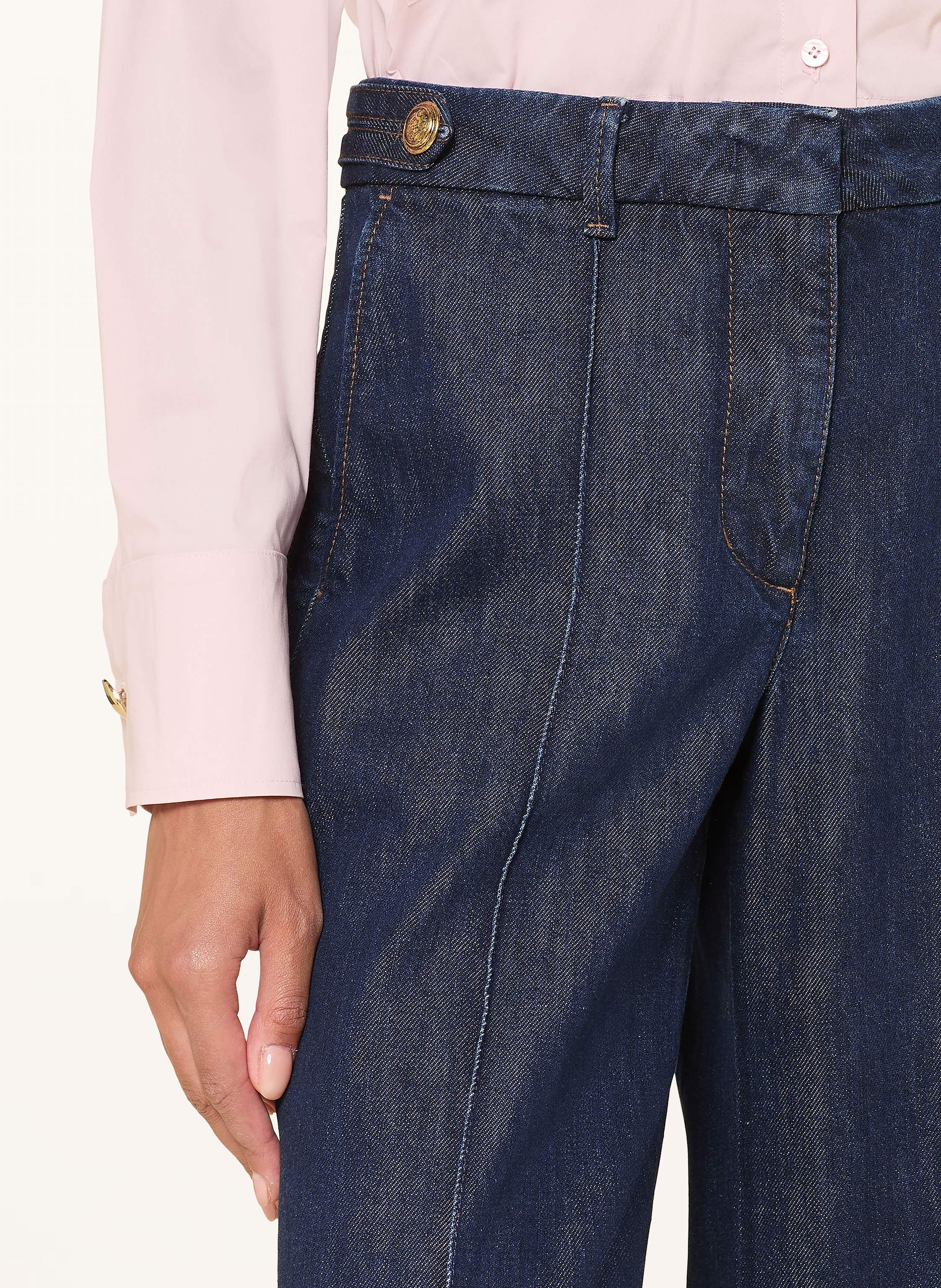 Thumbnail - Luisa Cerano Marlenehose In Jeansoptik blau