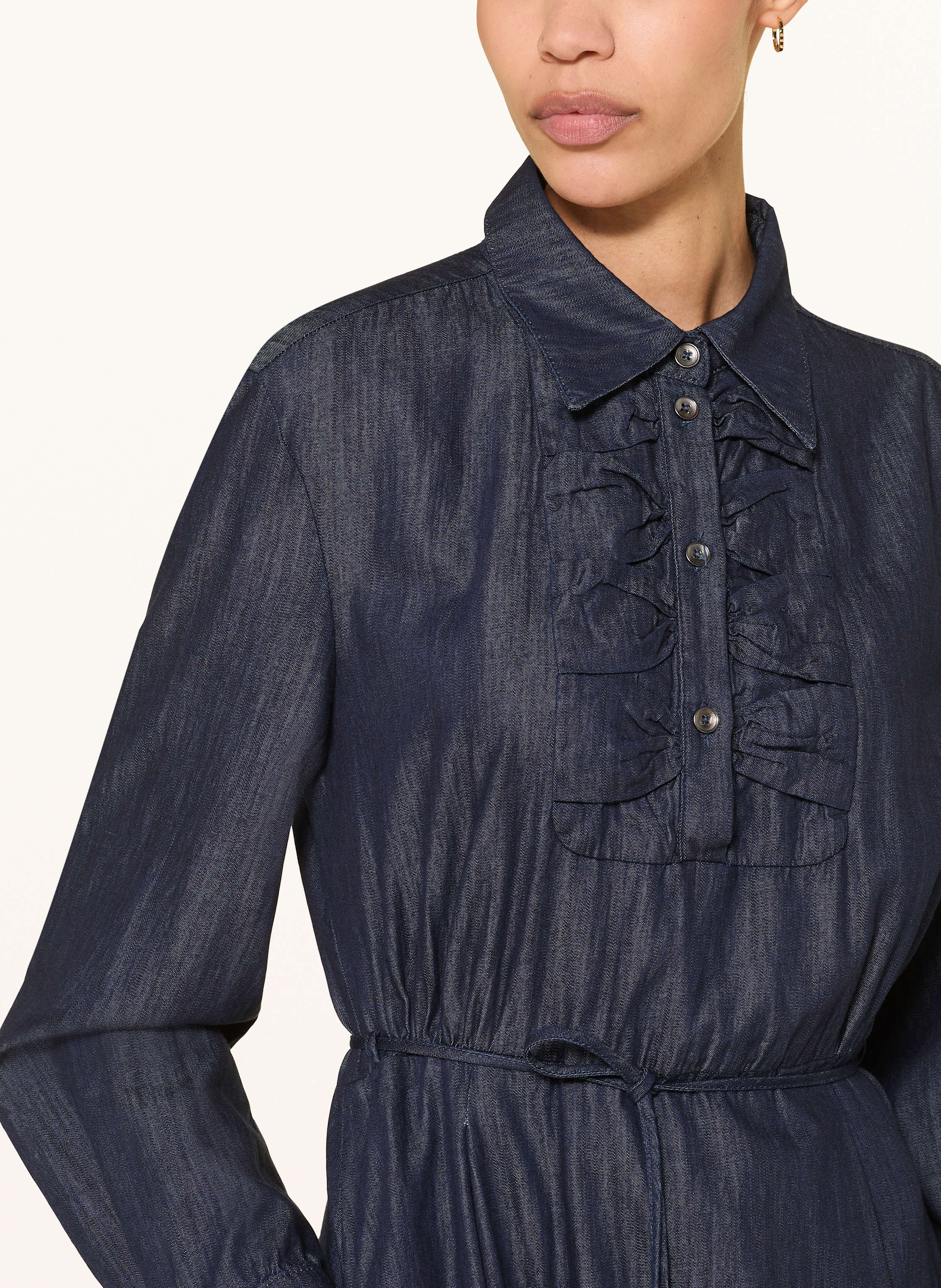 Thumbnail - Luisa Cerano Hemdblusenkleid In Jeansoptik blau