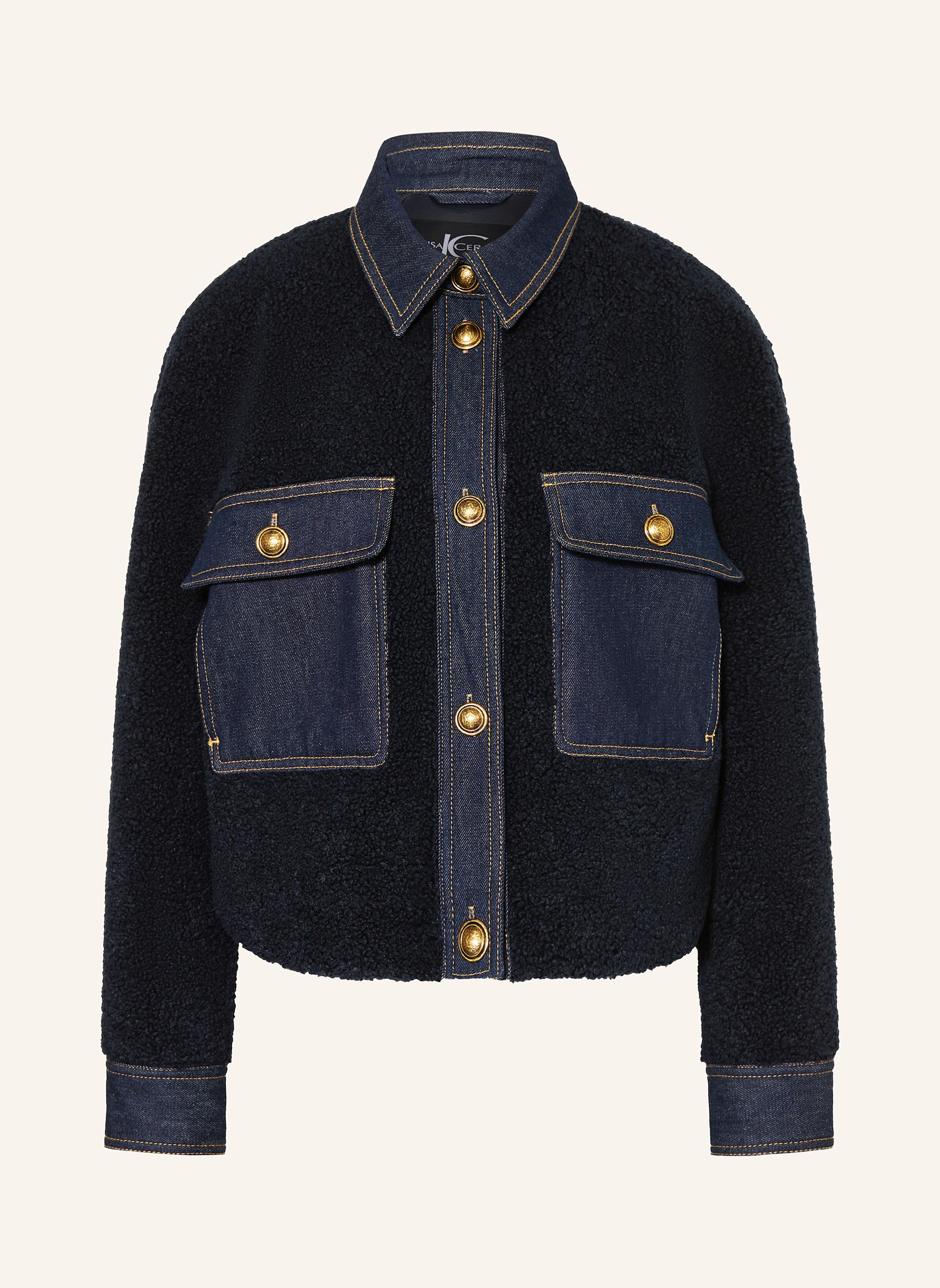 Luisa Cerano Teddyfell-Jacke blau