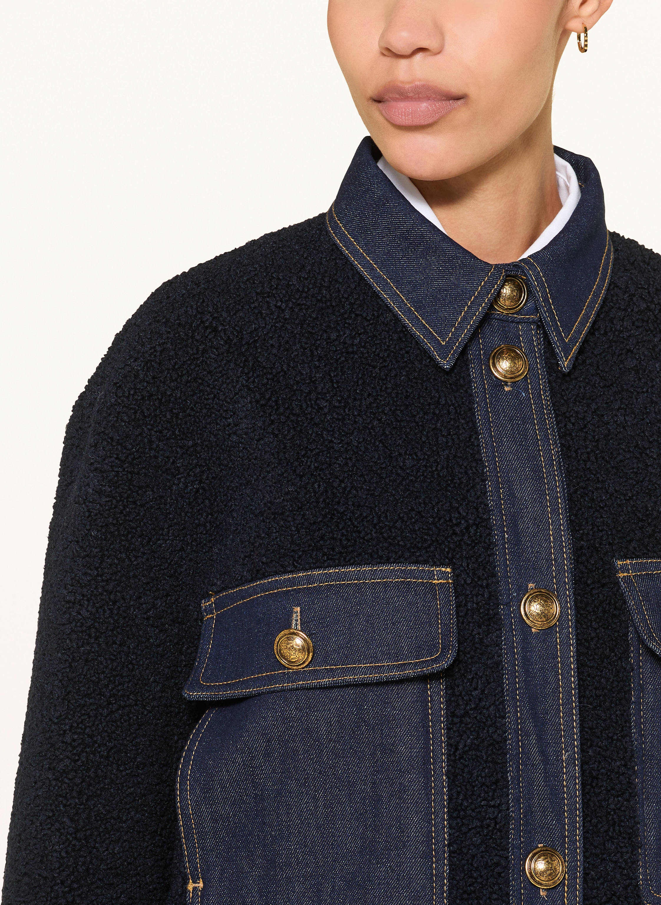 Thumbnail - Luisa Cerano Teddyfell-Jacke blau