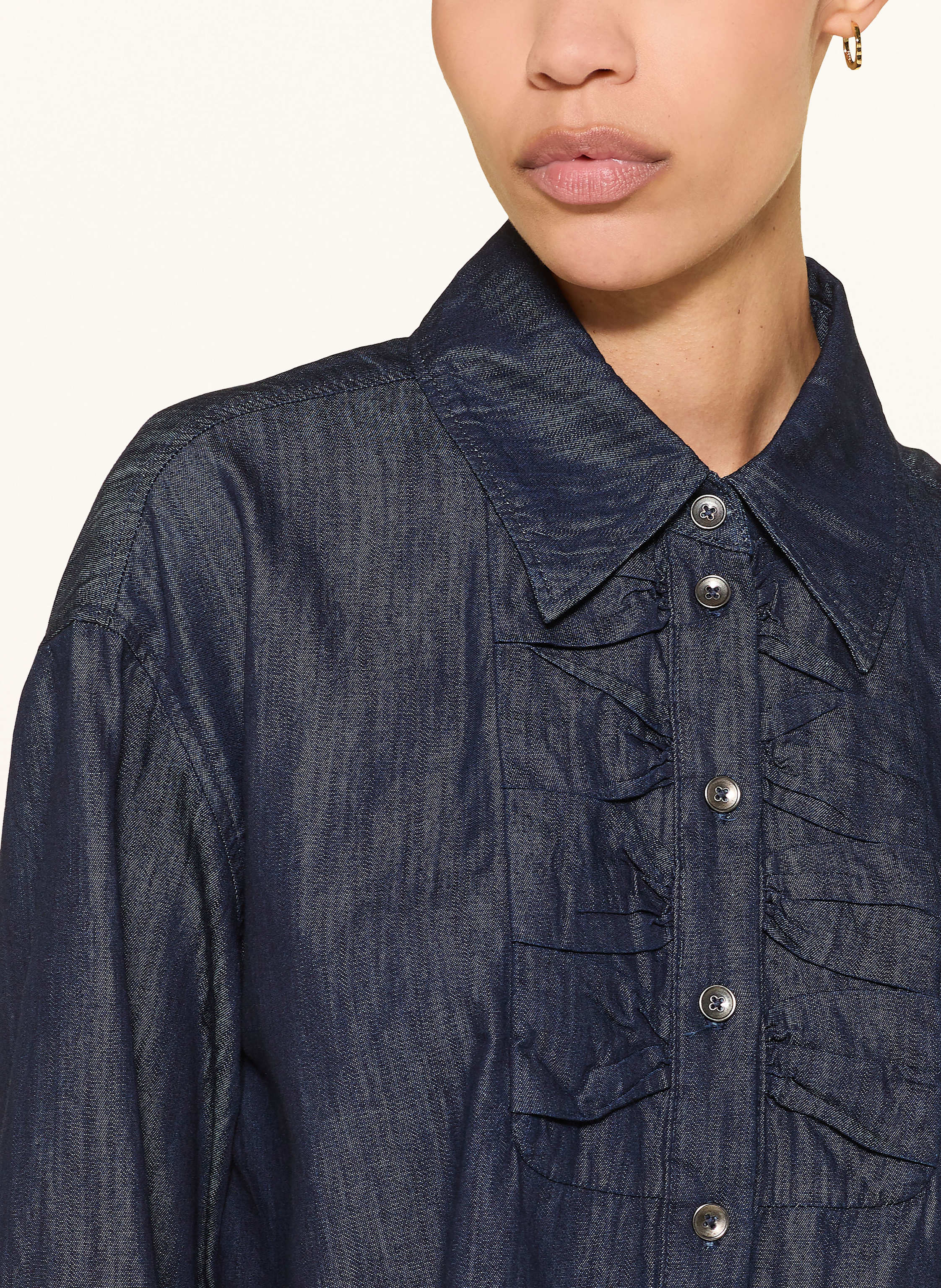 Thumbnail - Luisa Cerano Hemdbluse In Jeansoptik blau