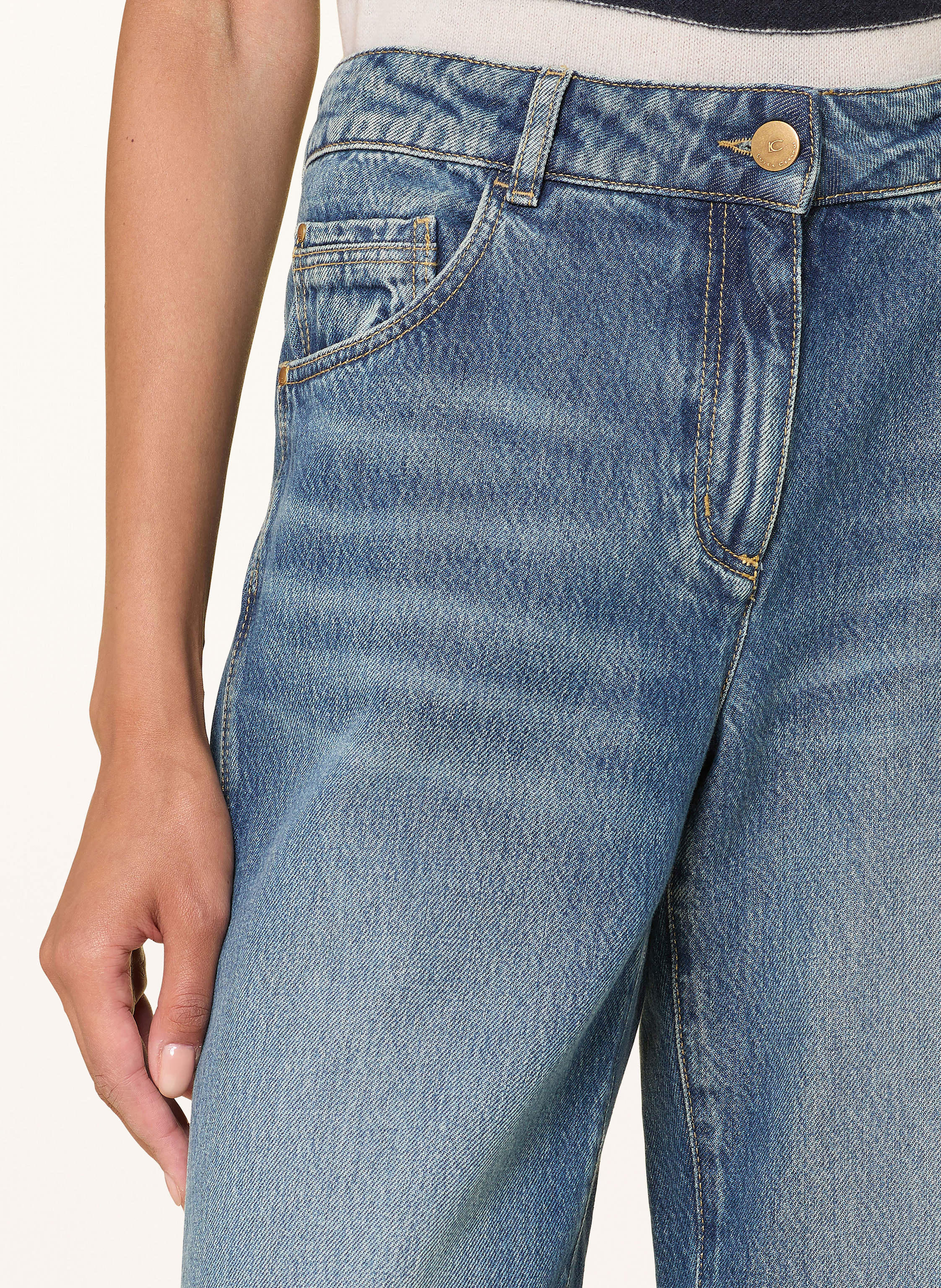 Thumbnail - Luisa Cerano Straight Jeans weiss