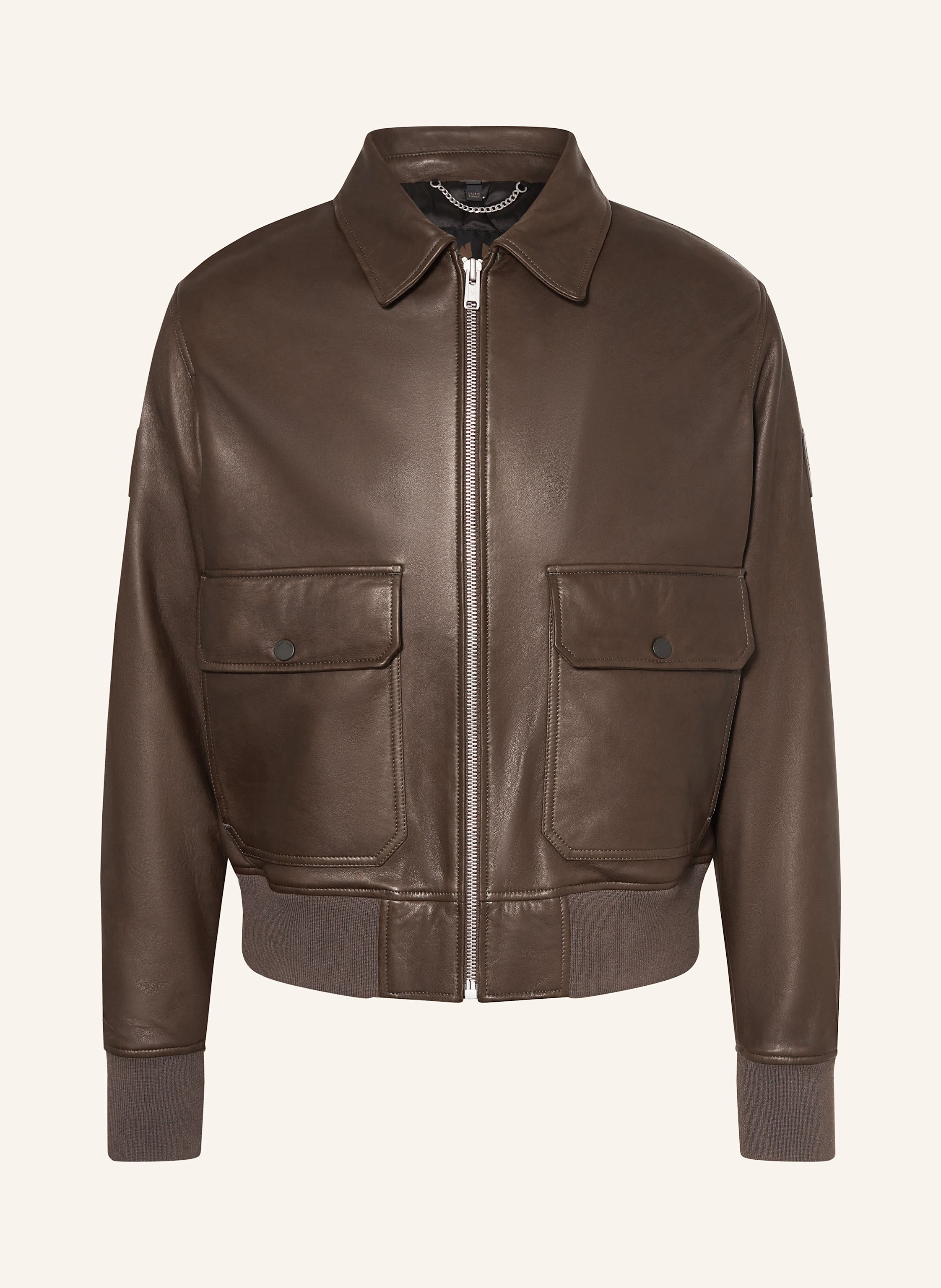Belstaff Lederjacke Pilot braun